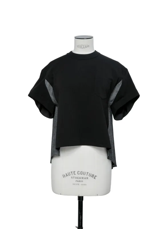 Light Weight Denim x Cotton Jersey T-Shirt sold by Sacai