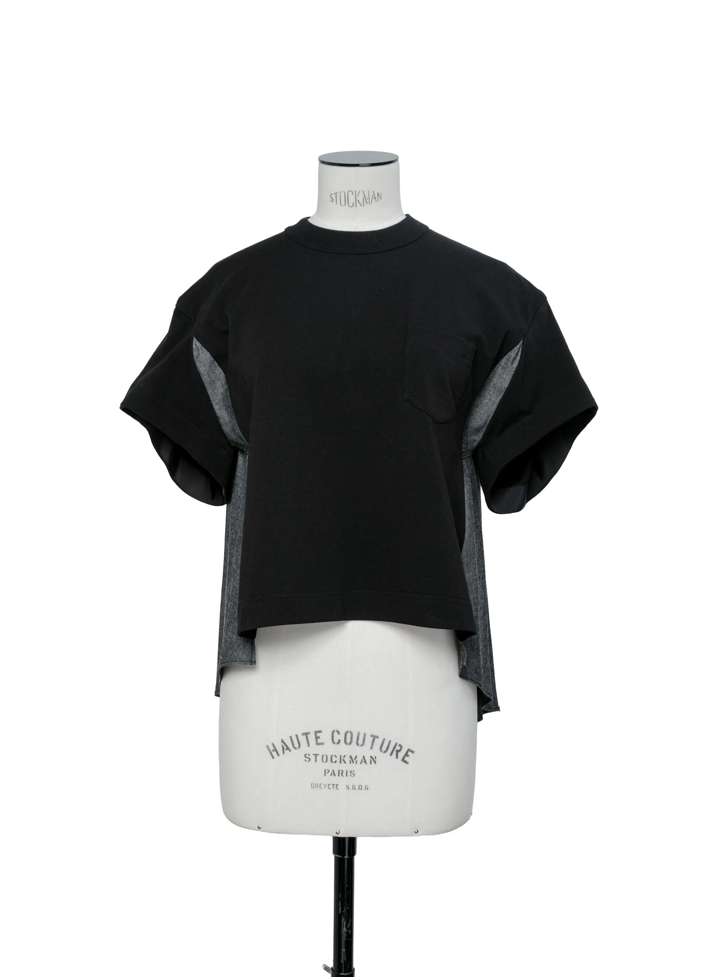 Light Weight Denim x Cotton Jersey T-Shirt sold by Sacai