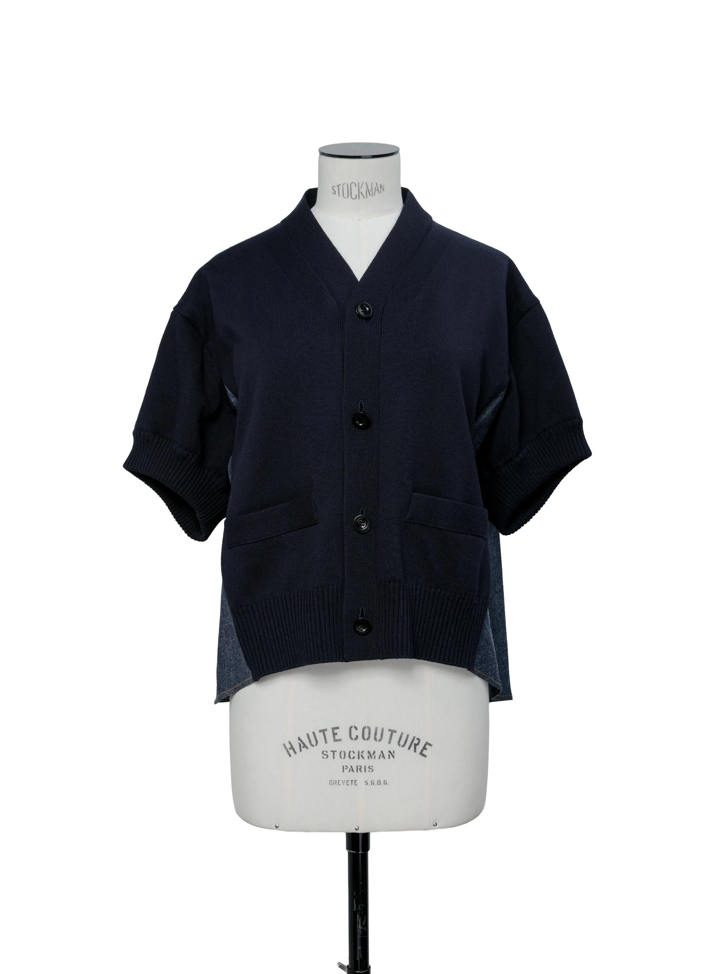 Denim x Knit Cardigan sold by Sacai