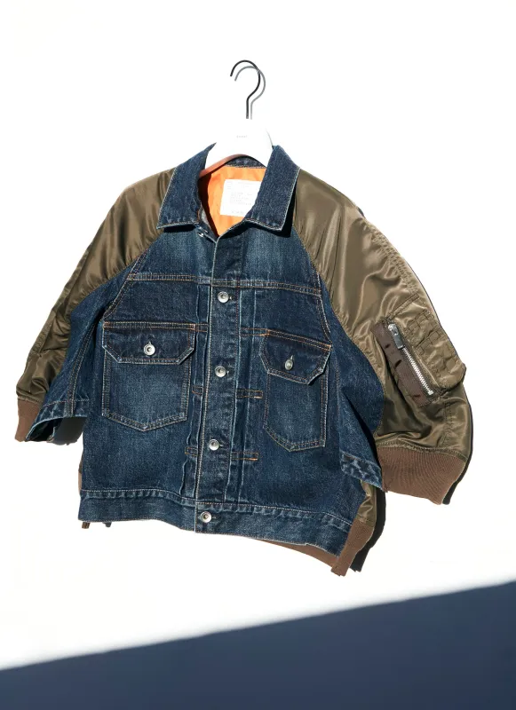 Denim x Nylon Twill Jacket sold by Sacai
