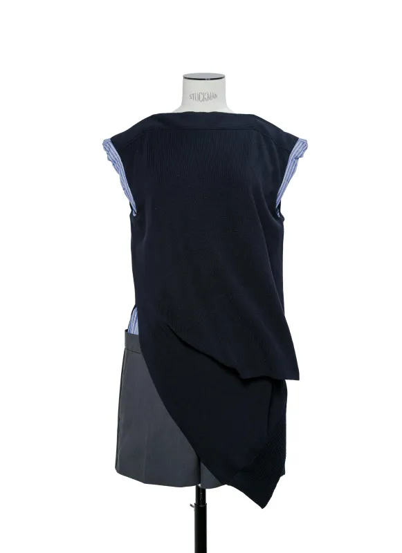 Suiting x Knit Dress made by Sacai