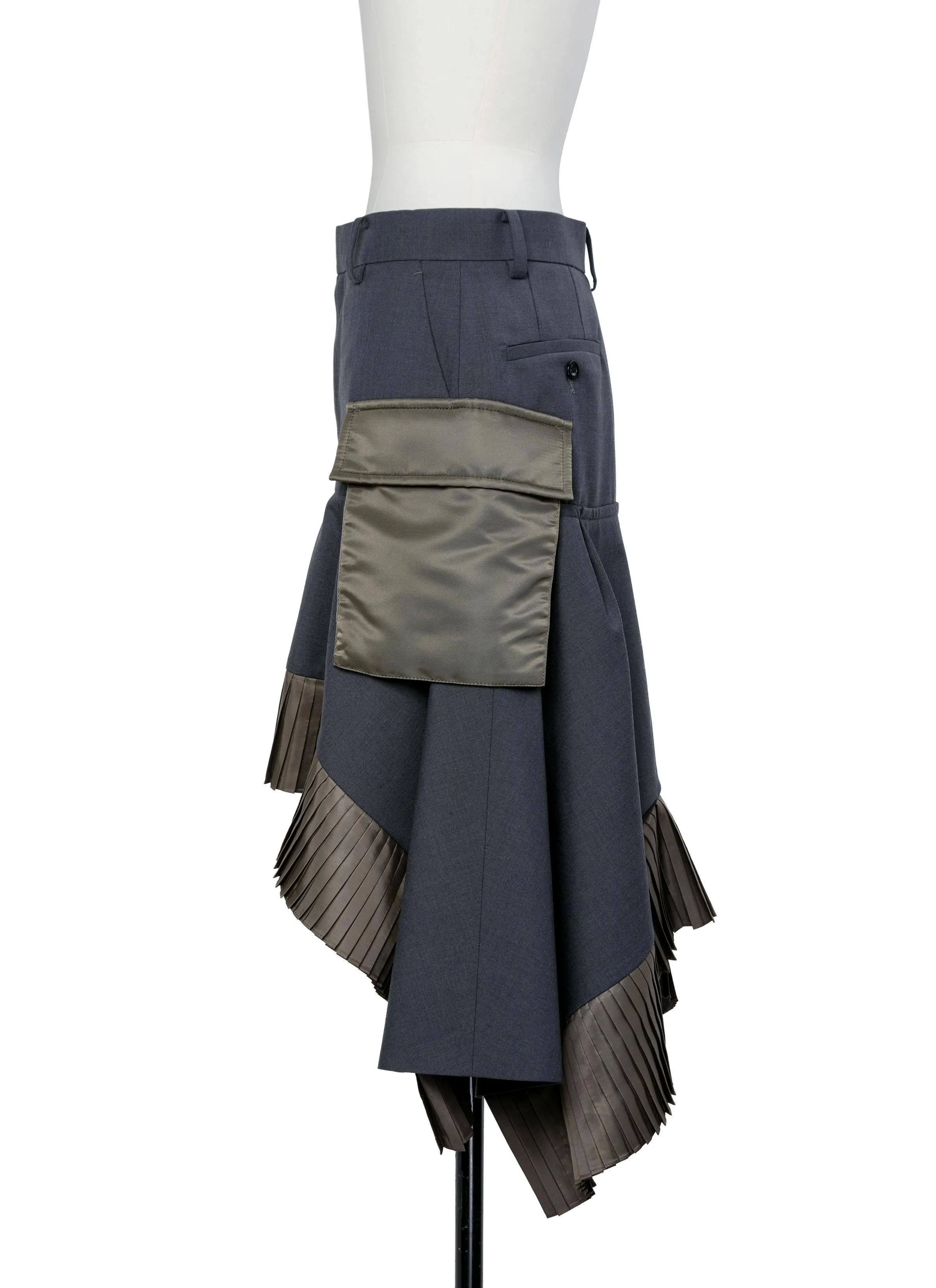 Suiting x Nylon Twill Skirt sold by Sacai product image thumbnail 3