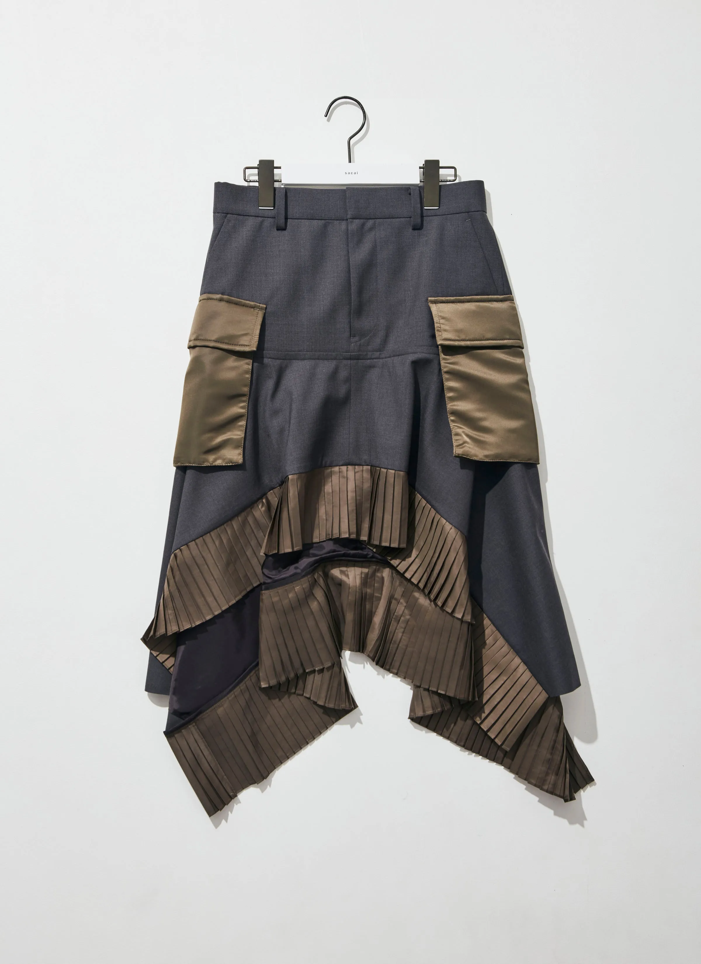 Suiting x Nylon Twill Skirt sold by Sacai