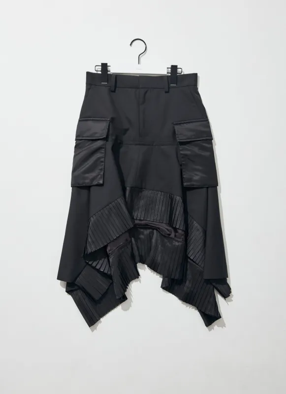 Suiting x Nylon Twill Skirt made by Sacai