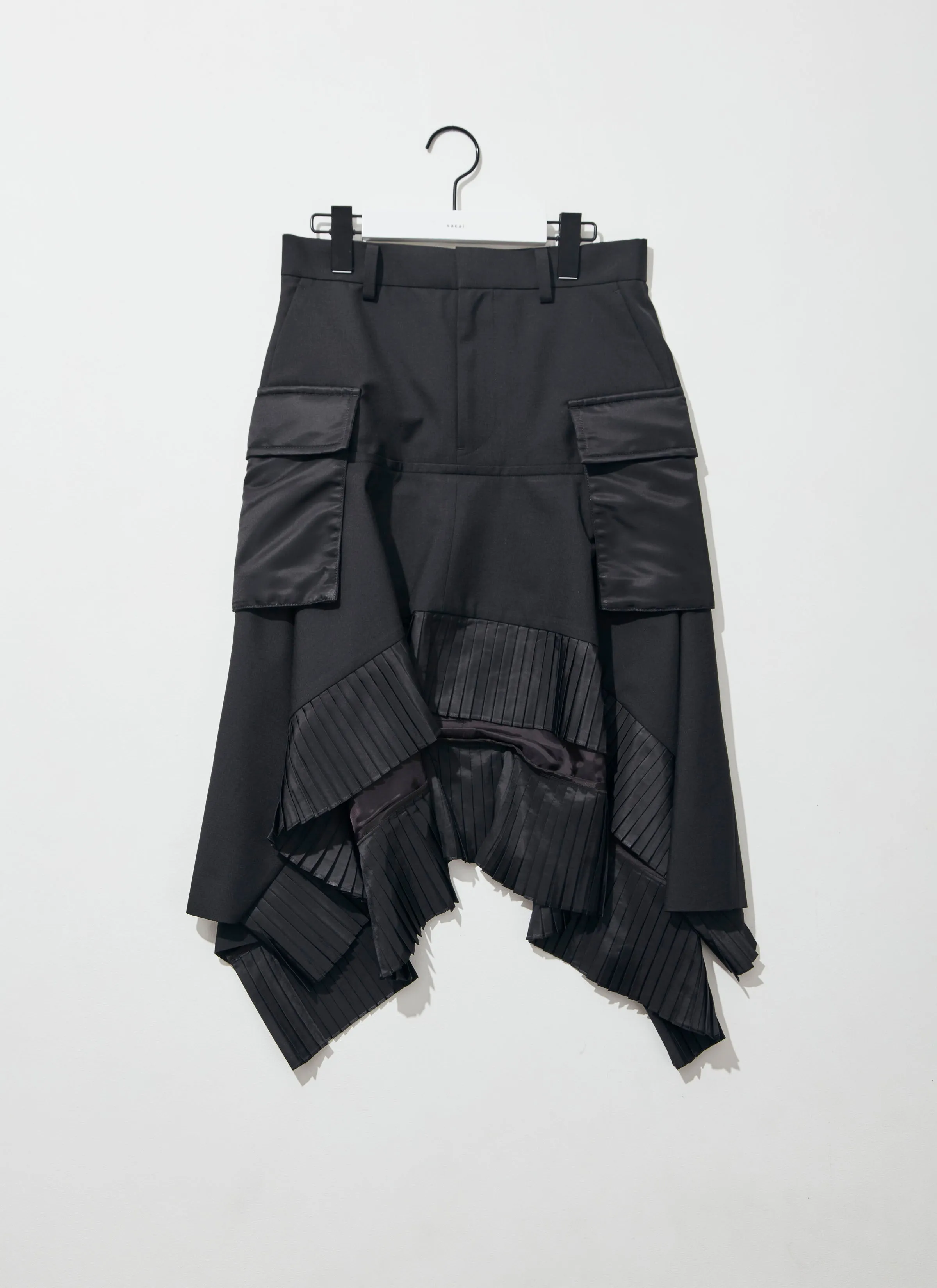 Suiting x Nylon Twill Skirt sold by Sacai