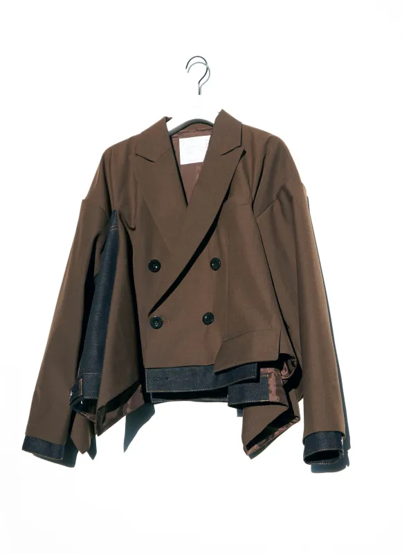 Suiting x Denim Jacket sold by Sacai