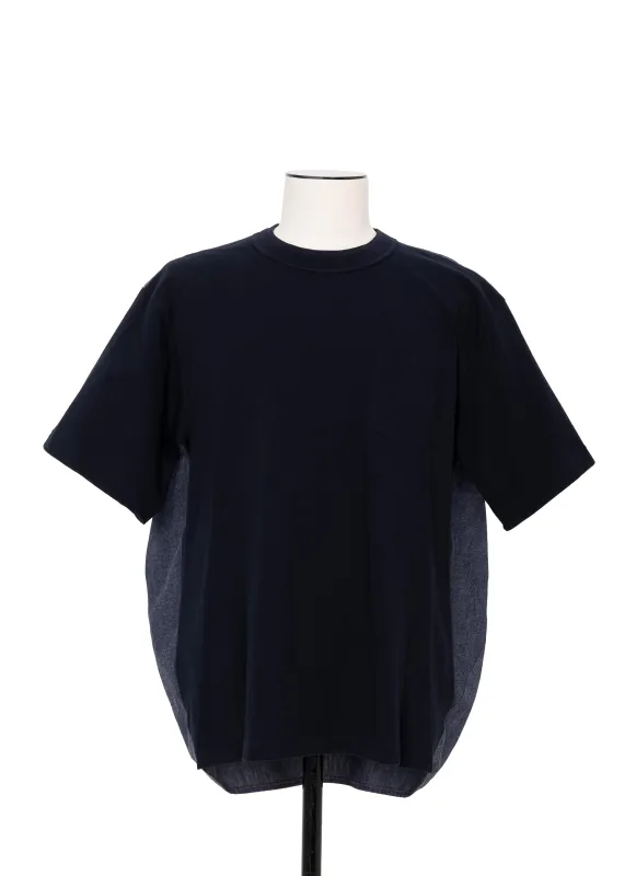 Light Weight Denim x Cotton Jersey T-Shirt sold by Sacai