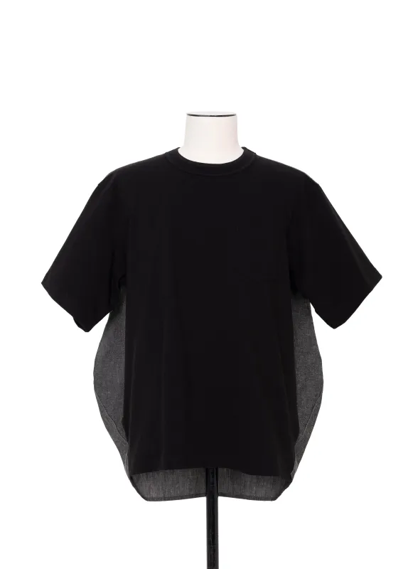 Light Weight Denim x Cotton Jersey T-Shirt sold by Sacai