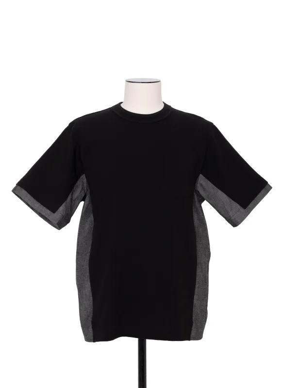 Light Weight Denim x Cotton Jersey T-Shirt sold by Sacai