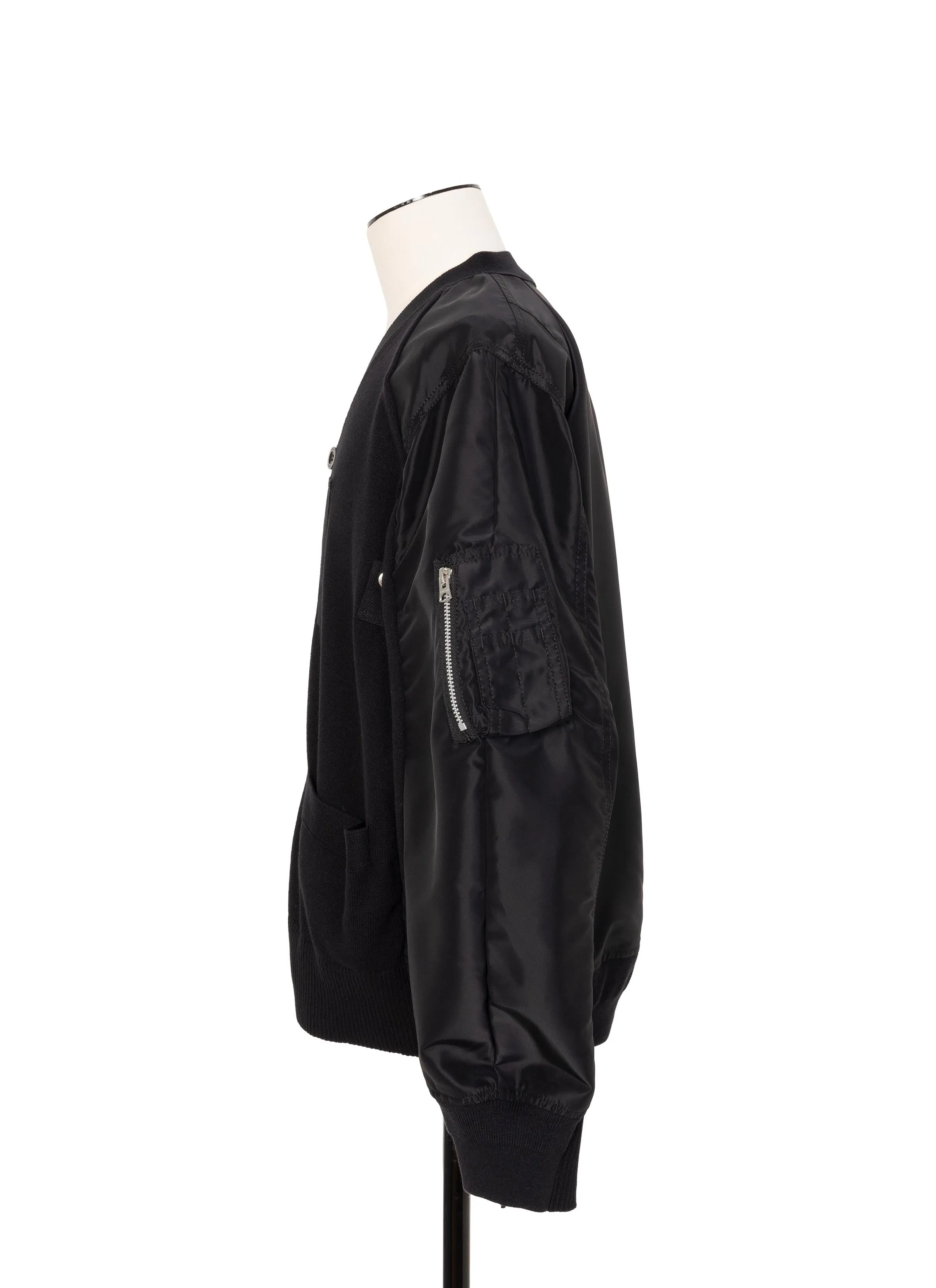 Nylon Twill x Knit Cardigan sold by Sacai product image thumbnail 2