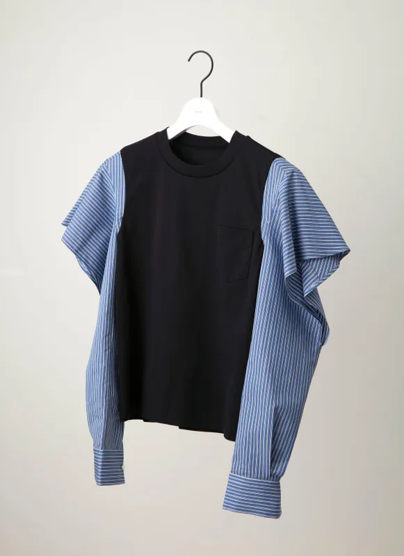 Poplin x Cotton Jersey T-Shirt sold by Sacai