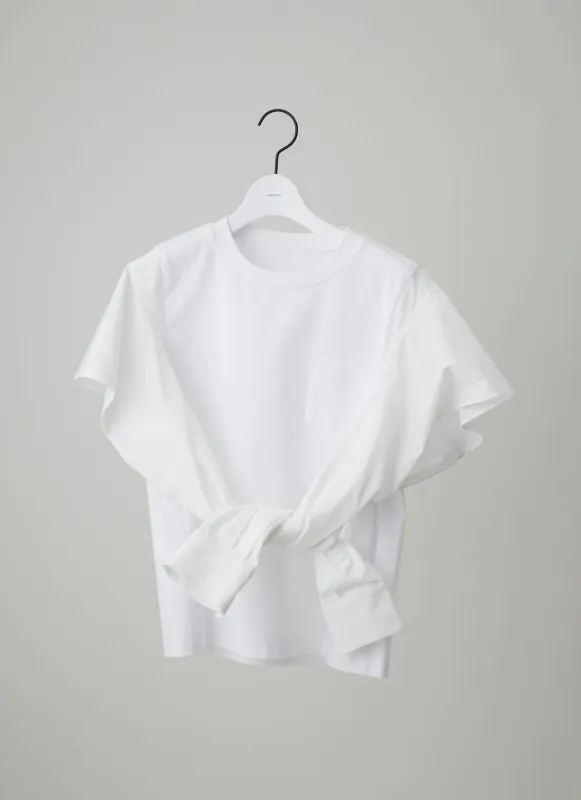 Poplin x Cotton Jersey T-Shirt sold by Sacai