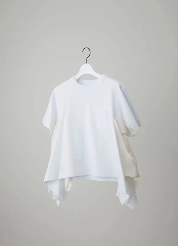 Satin x Cotton Jersey T-Shirt sold by Sacai