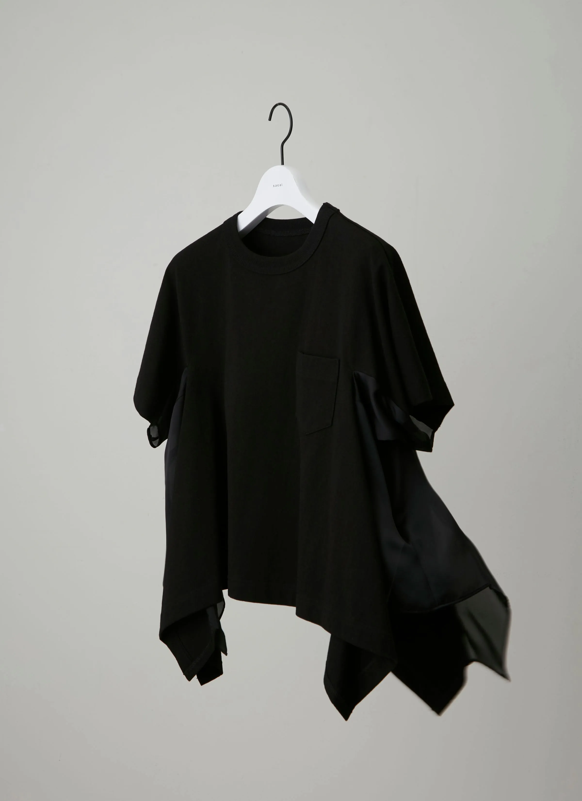 Satin x Cotton Jersey T-Shirt sold by Sacai