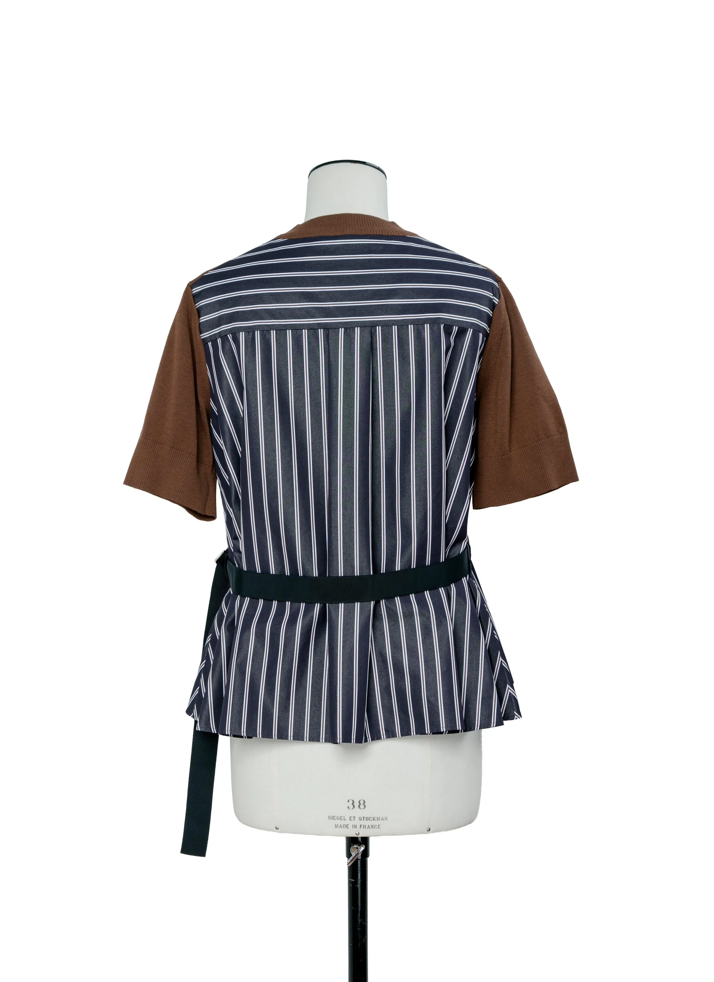 Poplin x Cotton Knit Pullover sold by Sacai product image thumbnail 4