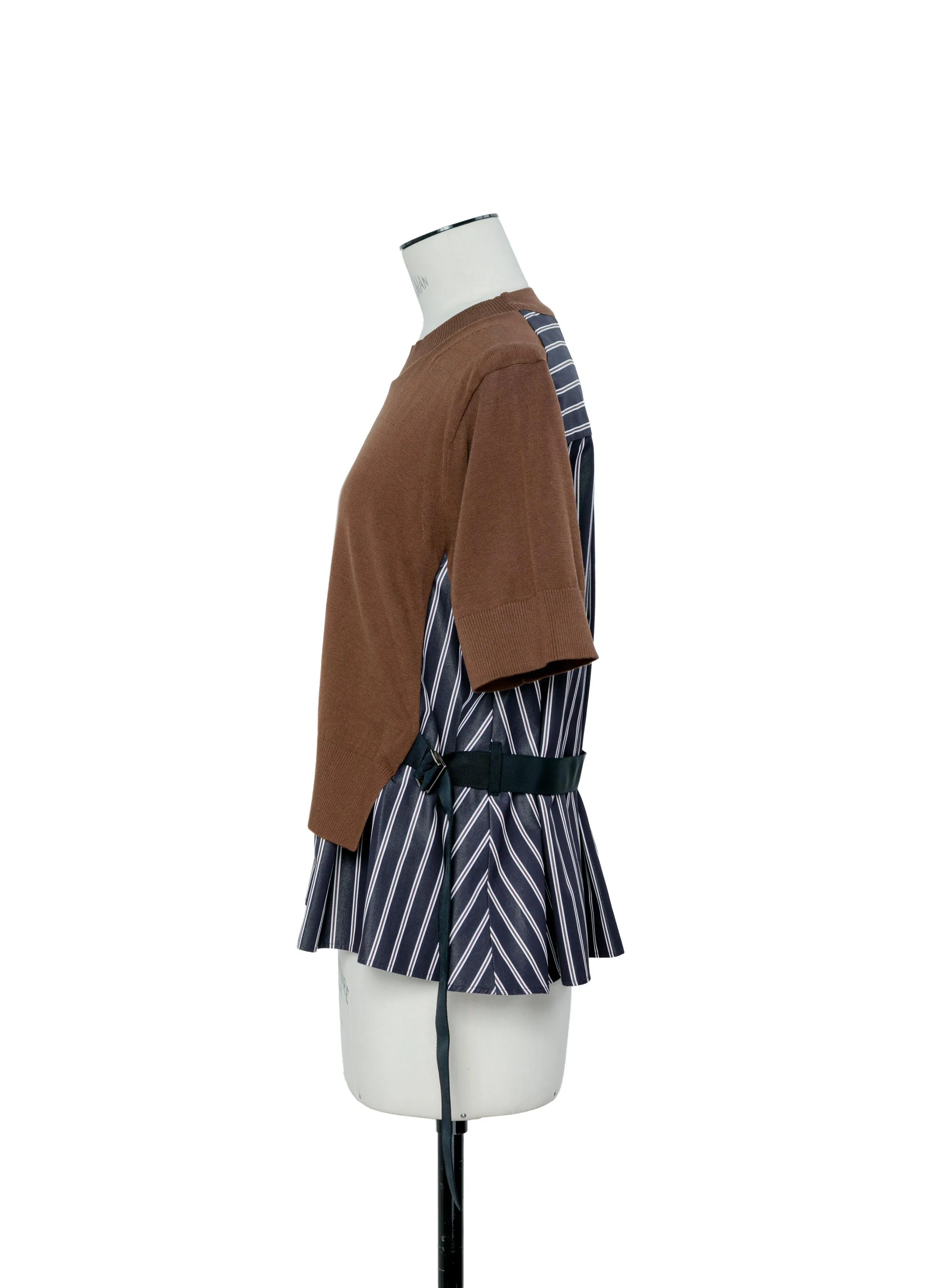 Poplin x Cotton Knit Pullover sold by Sacai product image thumbnail 3