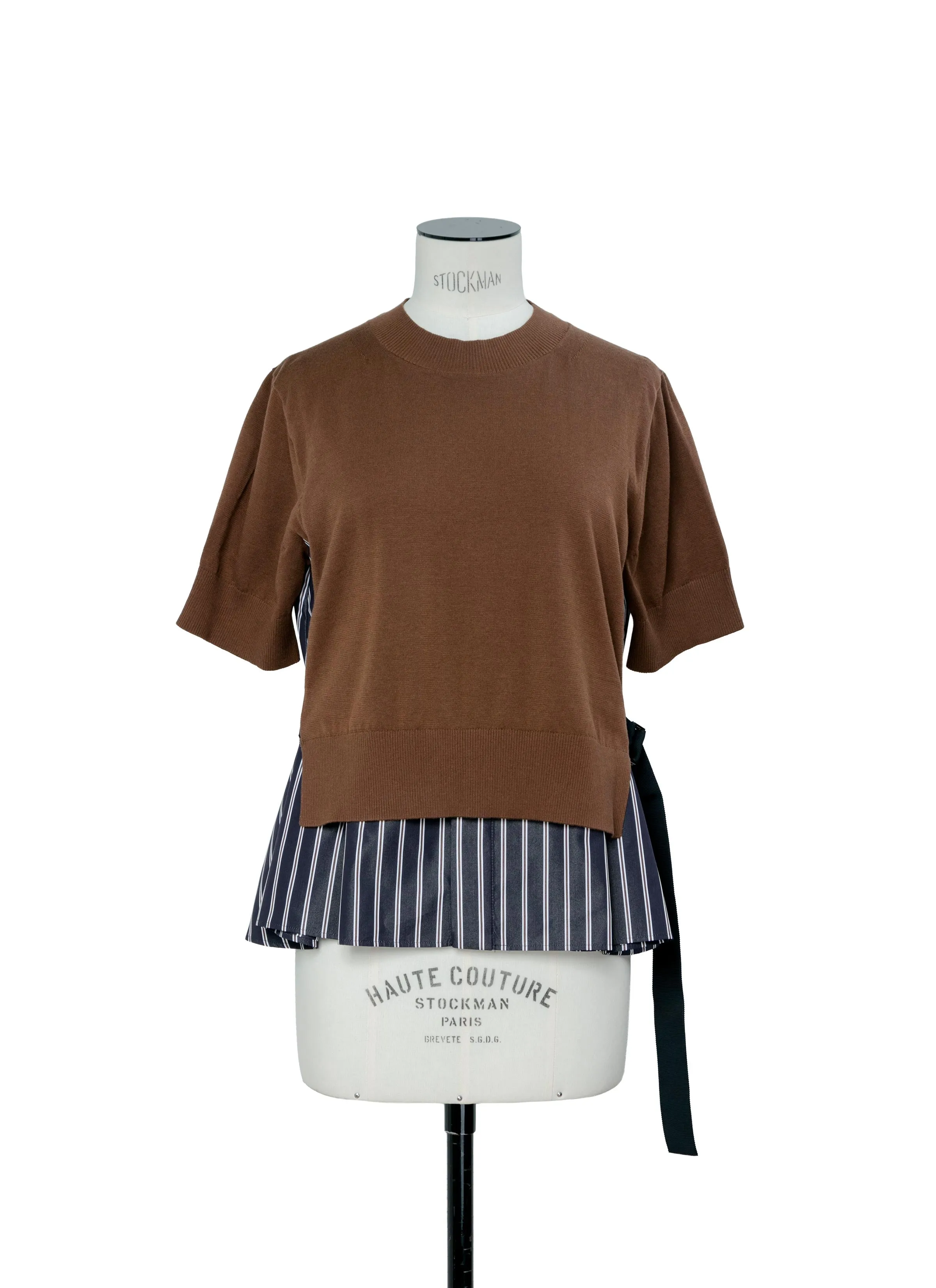 Poplin x Cotton Knit Pullover sold by Sacai product image thumbnail 2