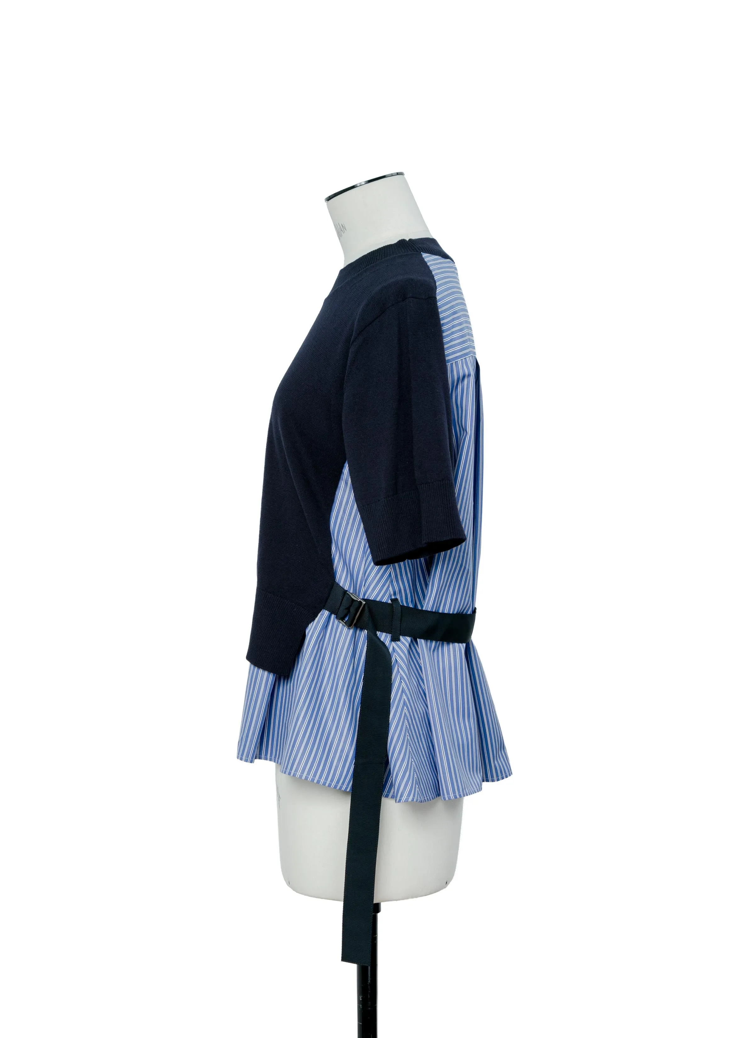 Poplin x Cotton Knit Pullover sold by Sacai product image thumbnail 3