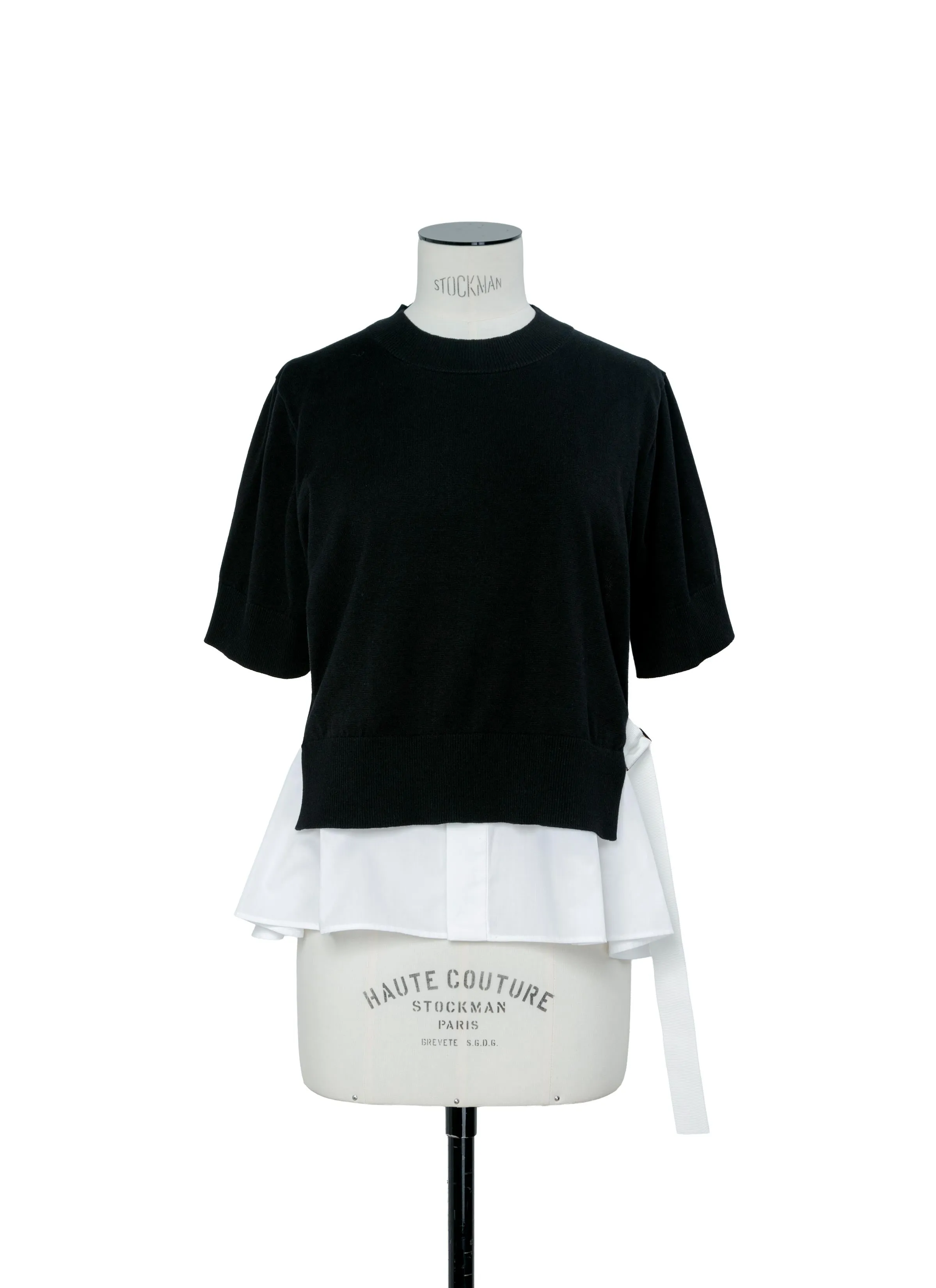 Poplin x Cotton Knit Pullover sold by Sacai product image thumbnail 2