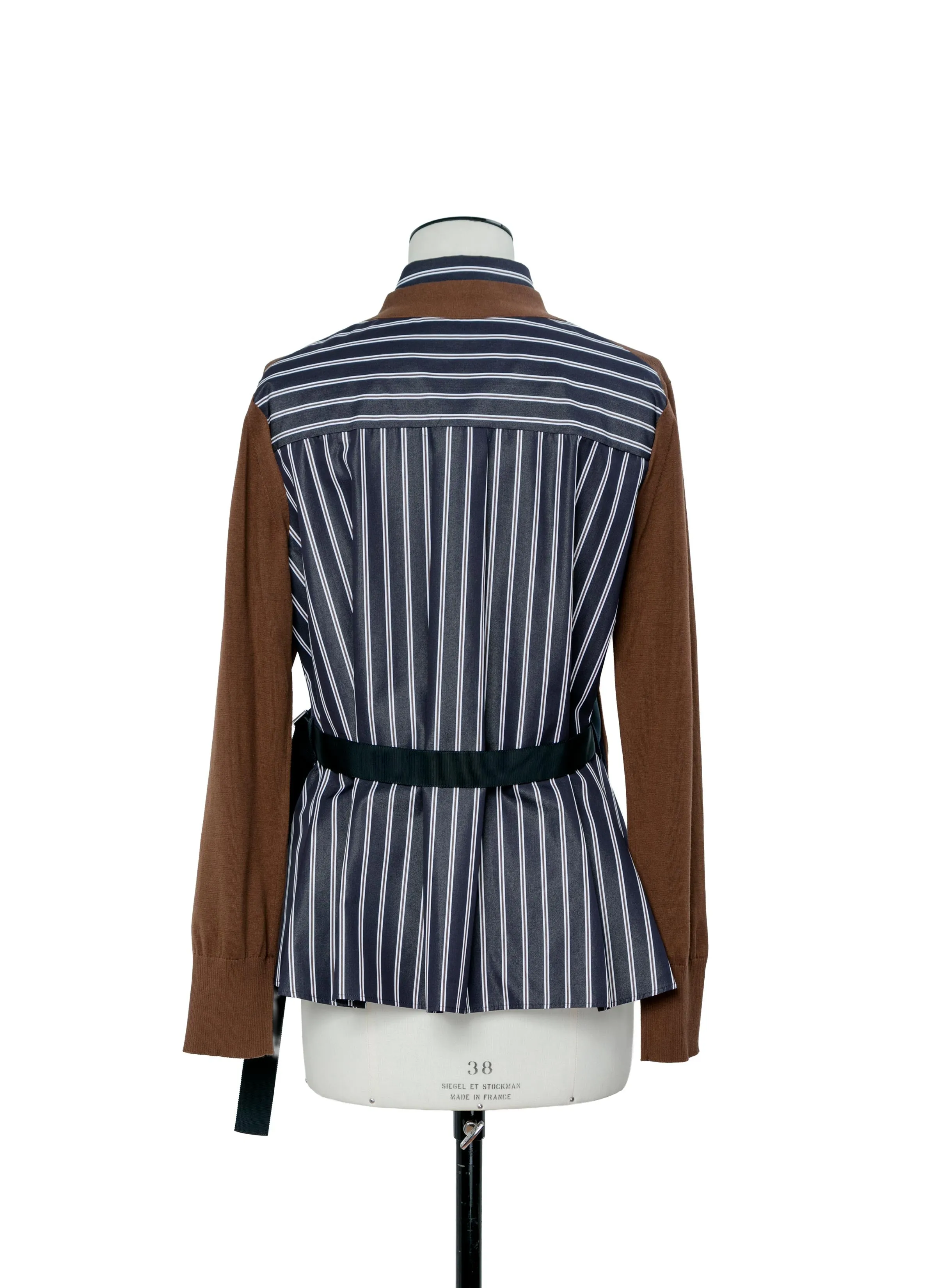 Poplin x Cotton Knit Cardigan sold by Sacai product image thumbnail 4