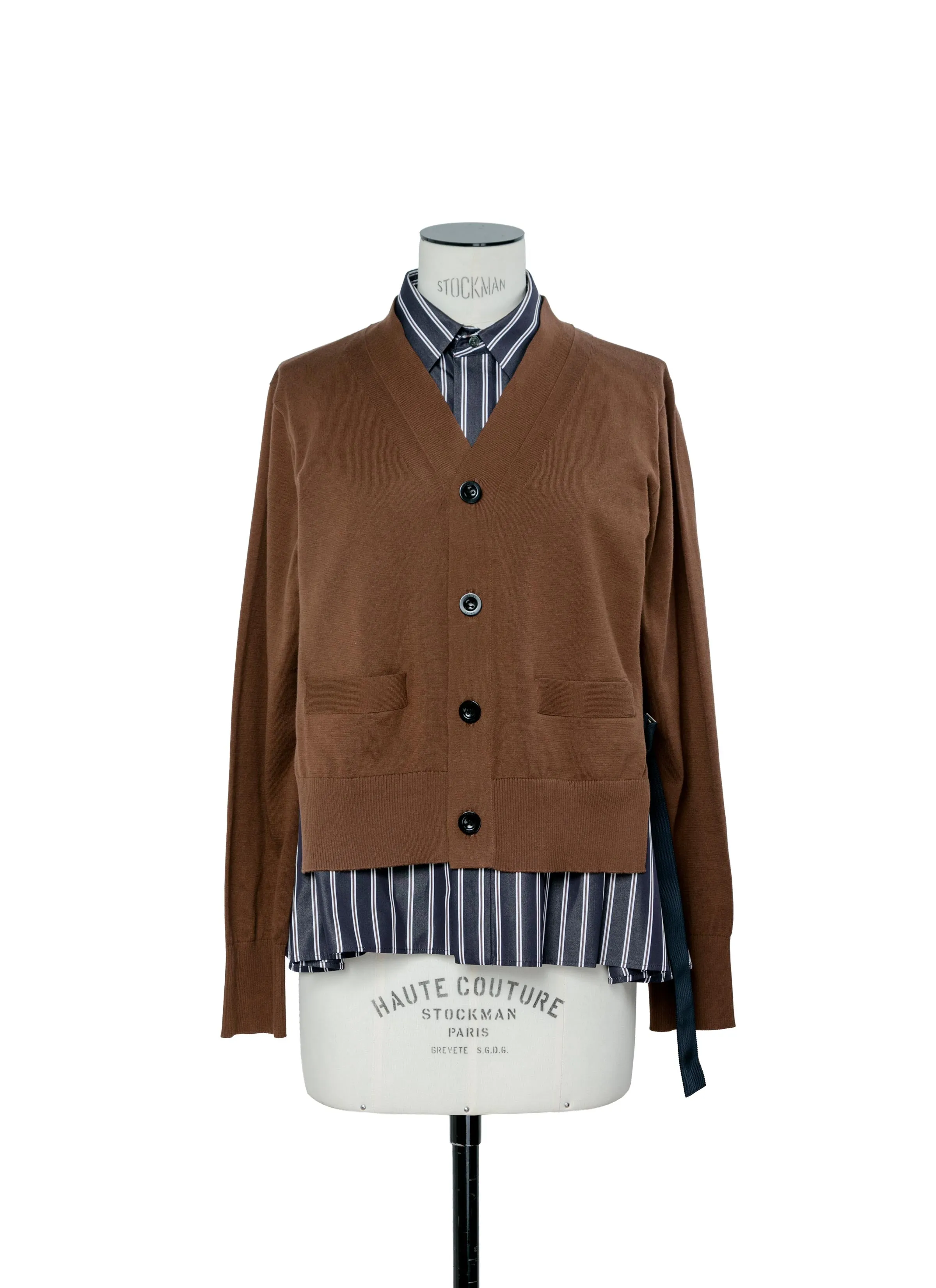 Poplin x Cotton Knit Cardigan sold by Sacai product image thumbnail 2