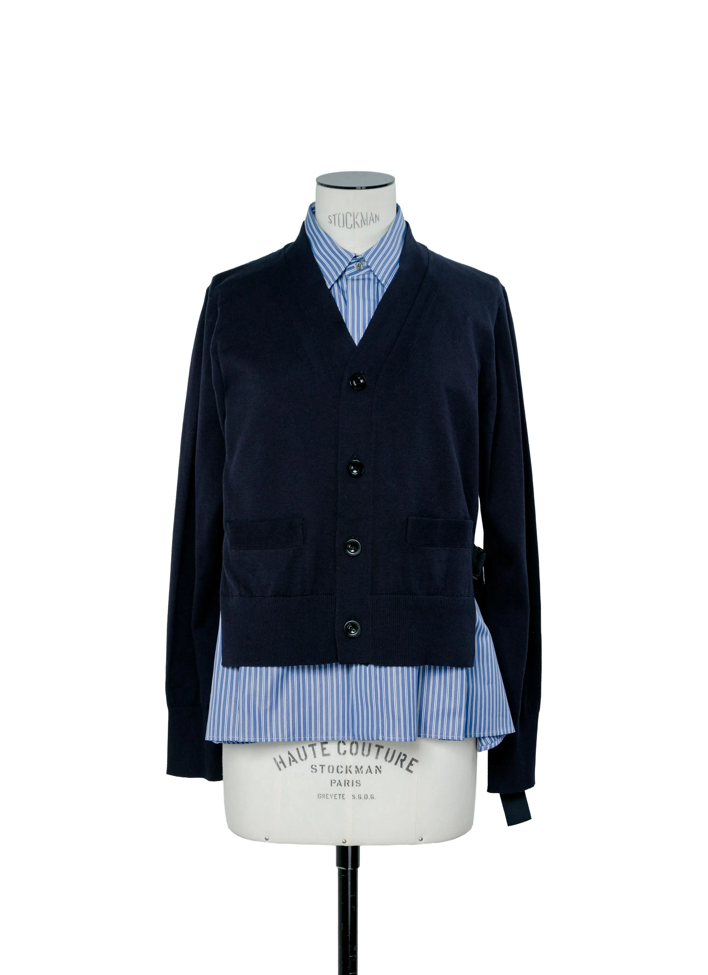 Poplin x Cotton Knit Cardigan sold by Sacai product image thumbnail 2