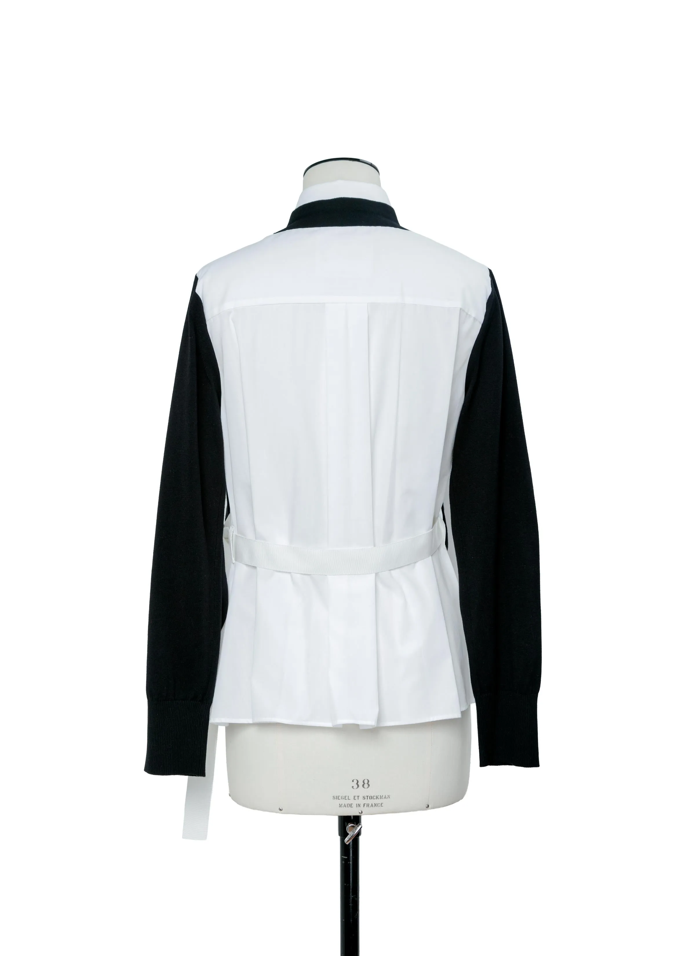 Poplin x Cotton Knit Cardigan sold by Sacai product image thumbnail 4