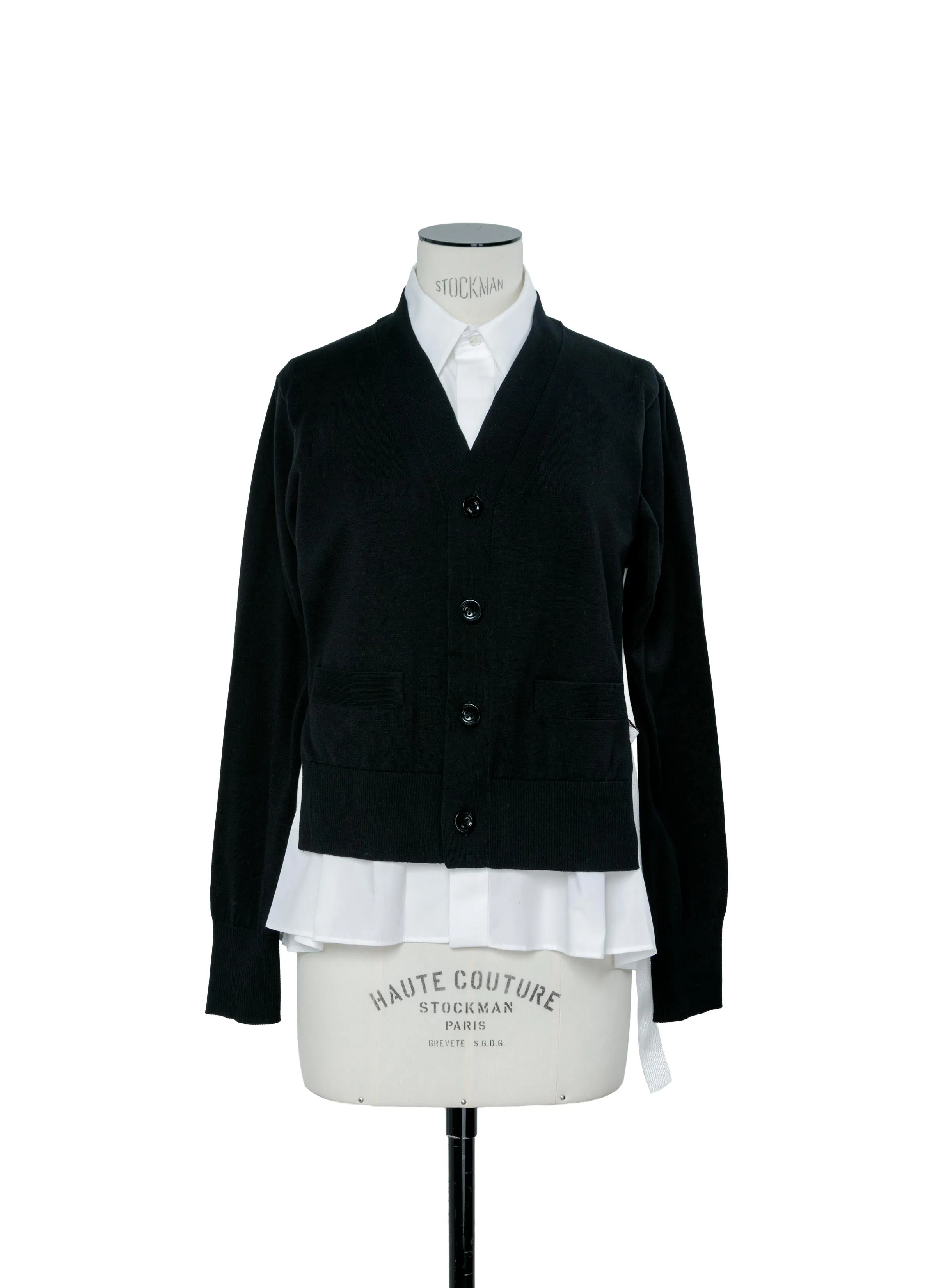 Poplin x Cotton Knit Cardigan sold by Sacai product image thumbnail 2