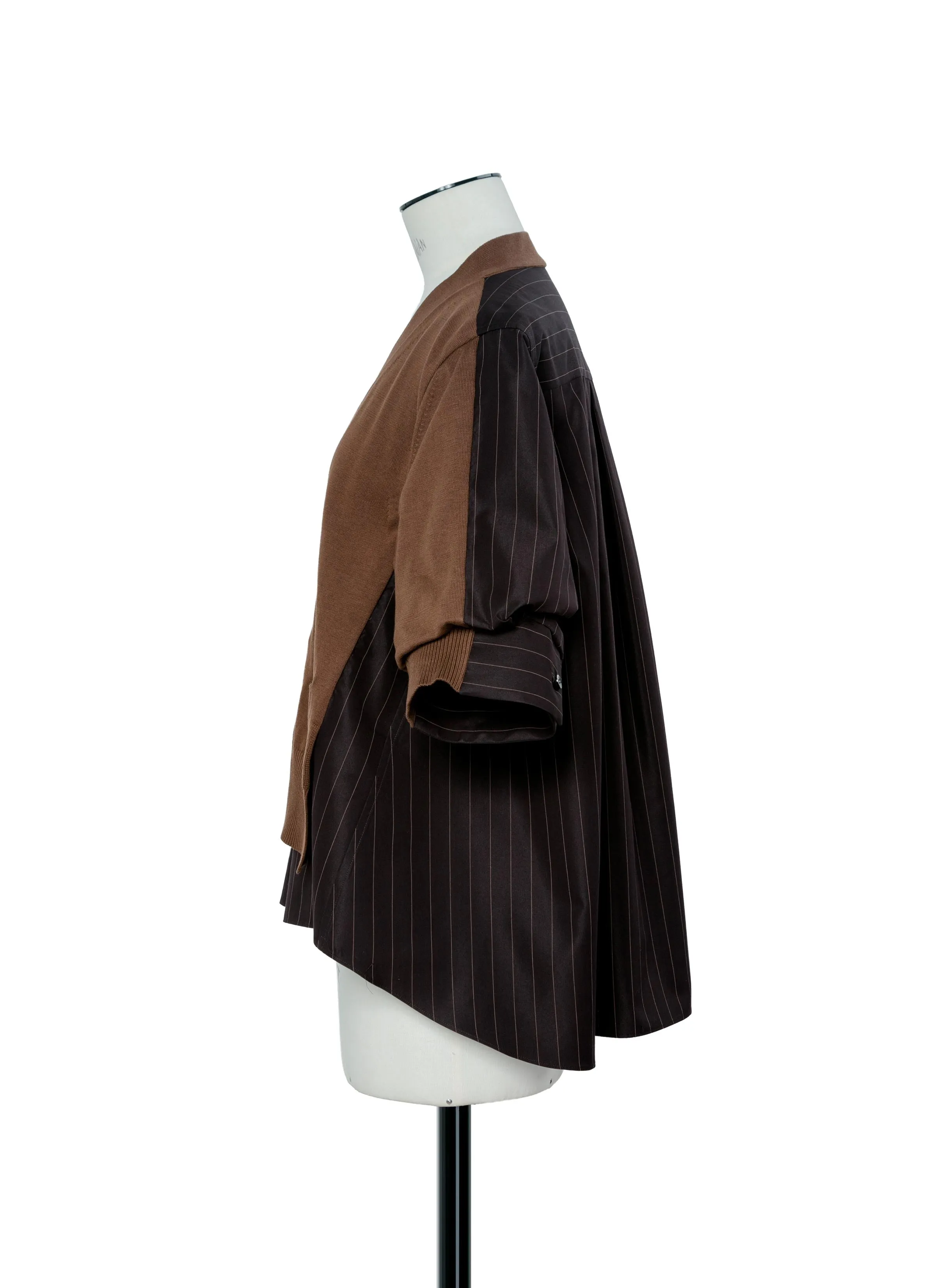 Chalk Stripe x Cotton Knit Cardigan sold by Sacai product image thumbnail 3