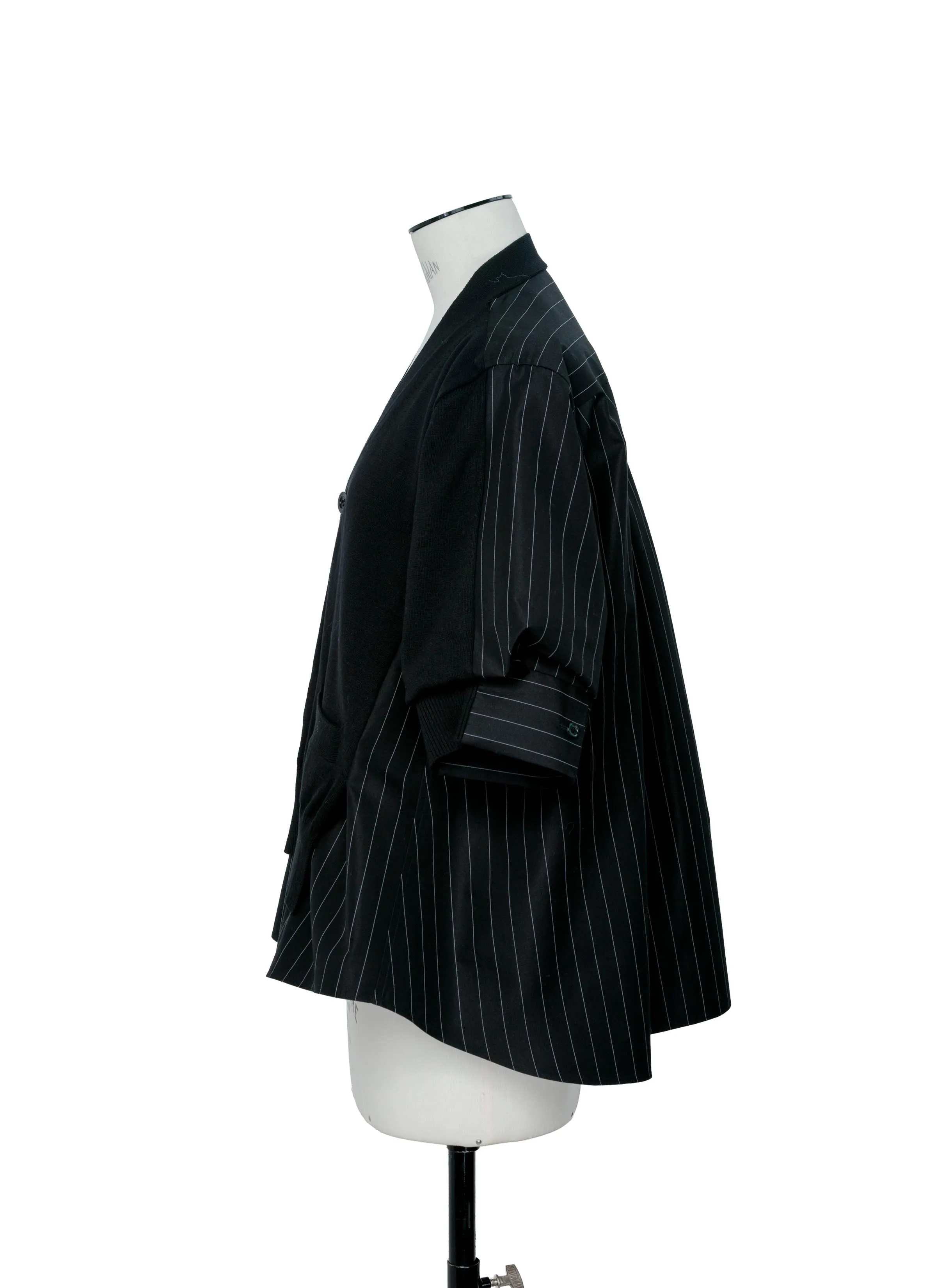 Chalk Stripe x Cotton Knit Cardigan sold by Sacai product image thumbnail 3