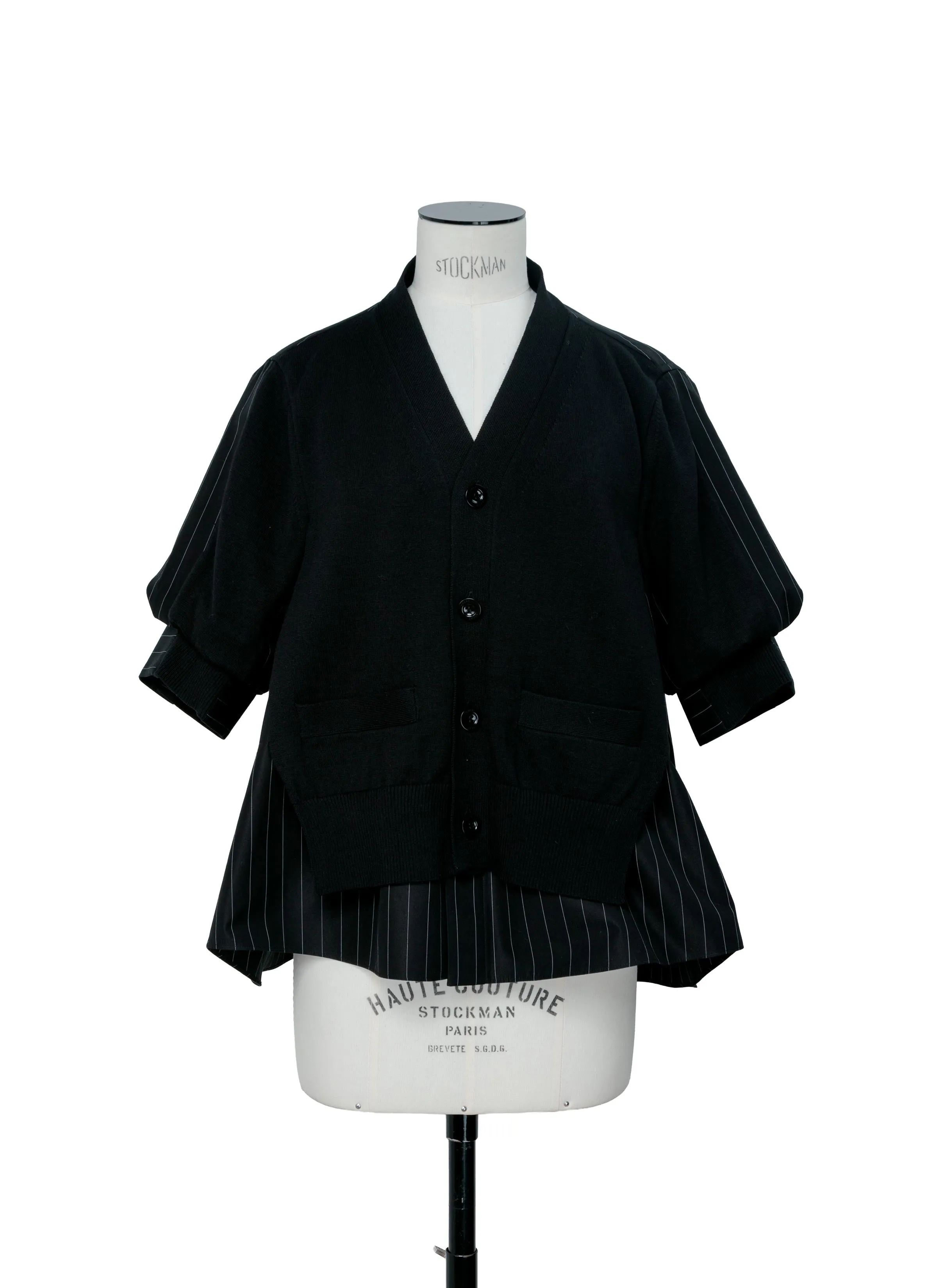 Chalk Stripe x Cotton Knit Cardigan sold by Sacai product image thumbnail 2