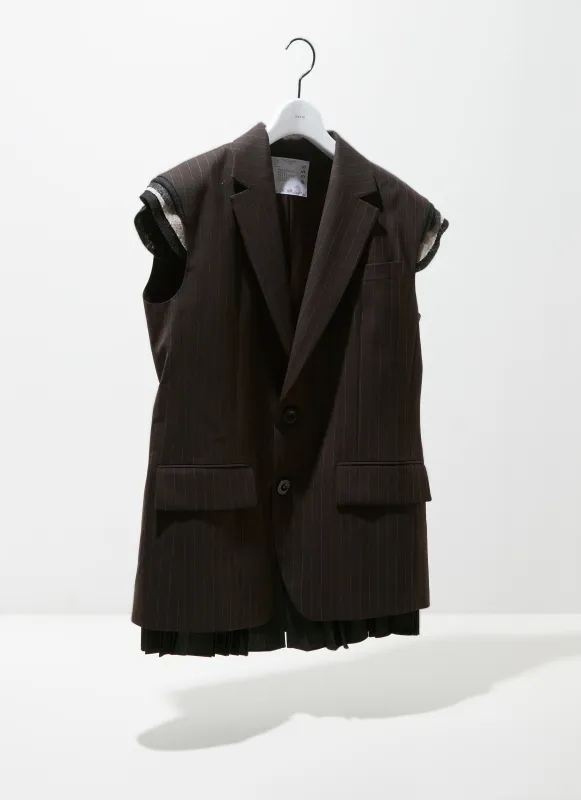 Chalk Stripe Vest made by Sacai