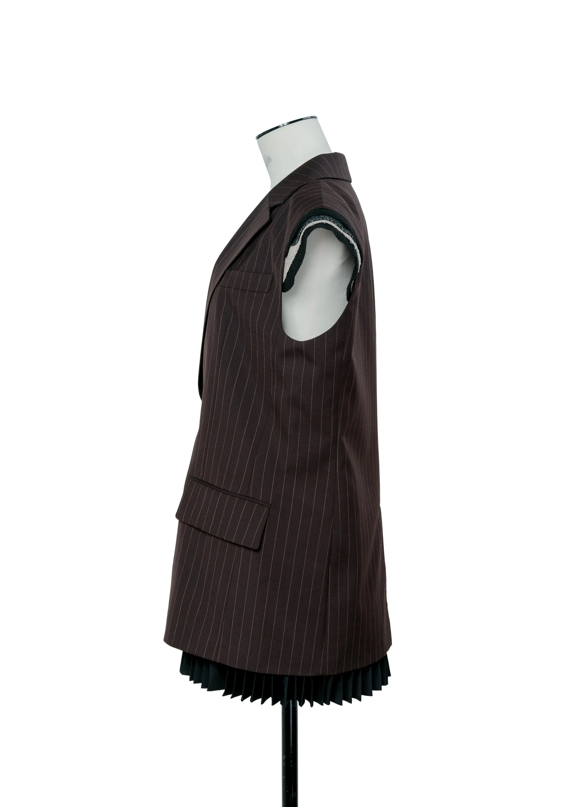 Chalk Stripe Vest sold by Sacai product image thumbnail 3