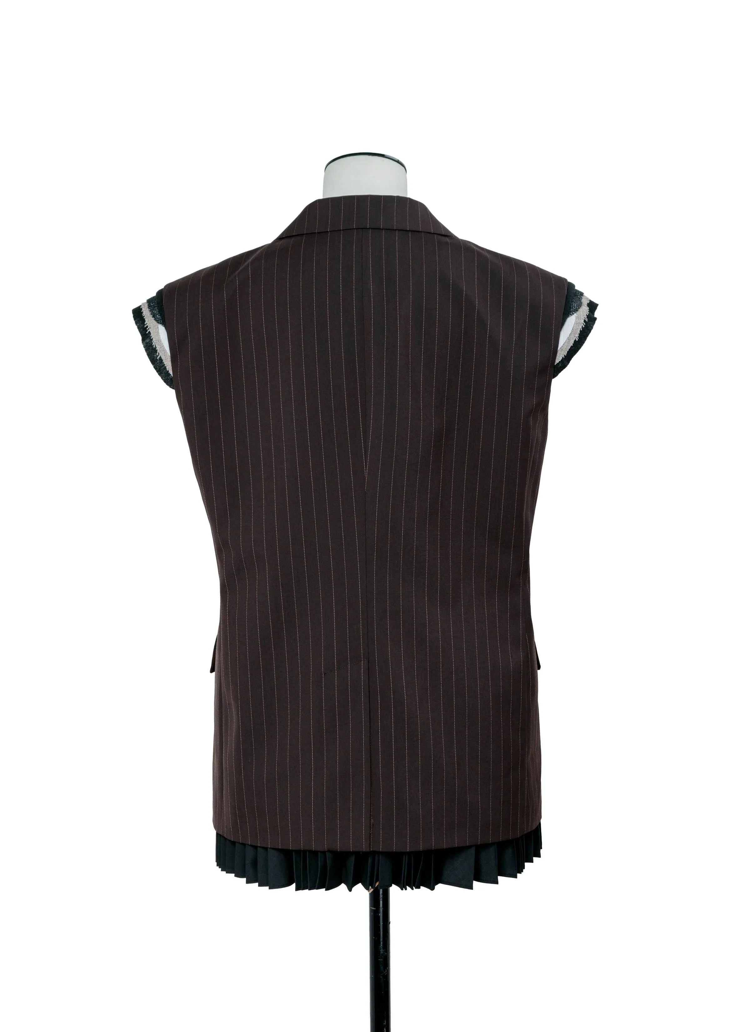 Chalk Stripe Vest sold by Sacai product image thumbnail 4