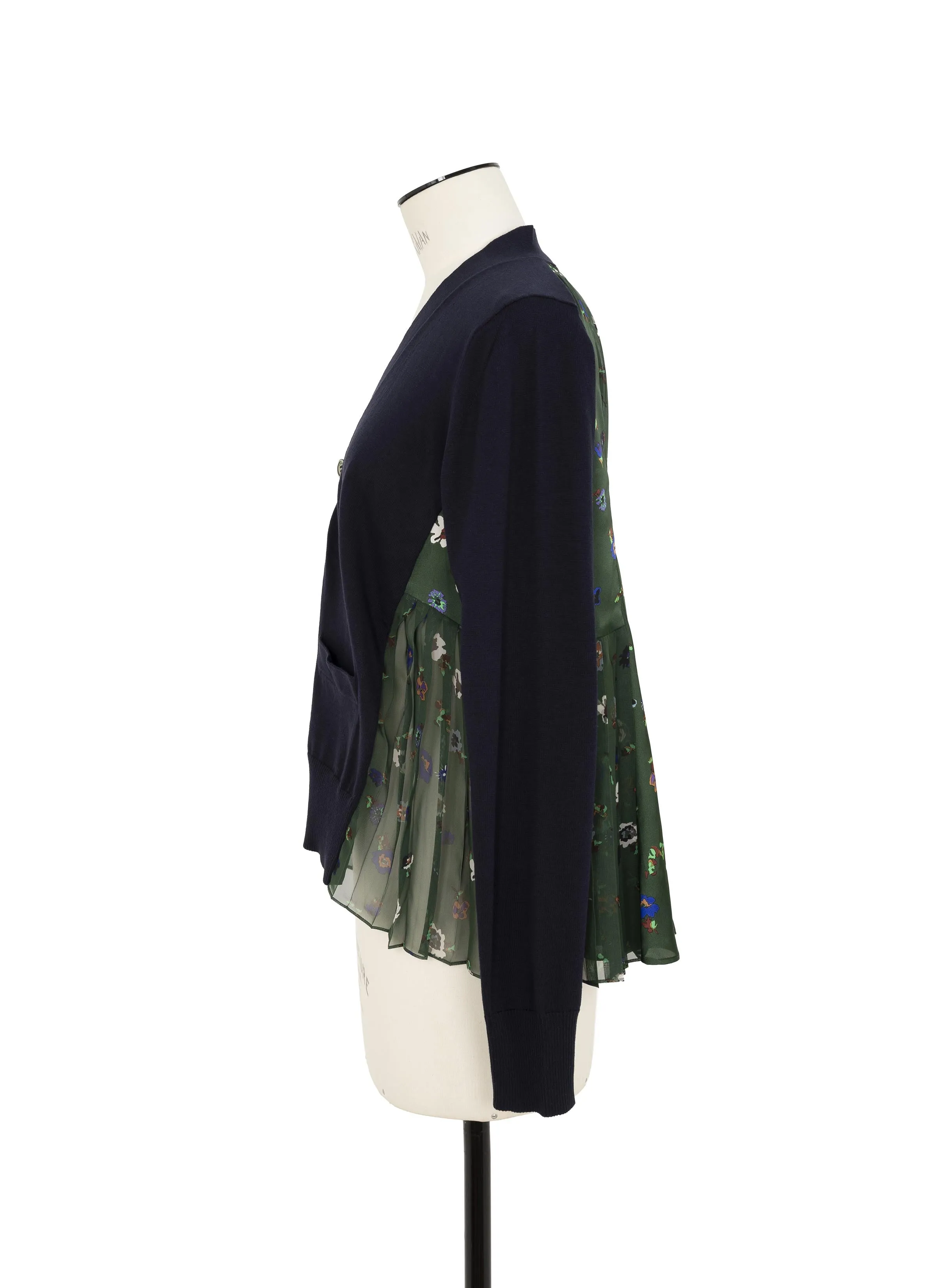 Floral Print x Cotton Knit Cardigan sold by Sacai product image thumbnail 3