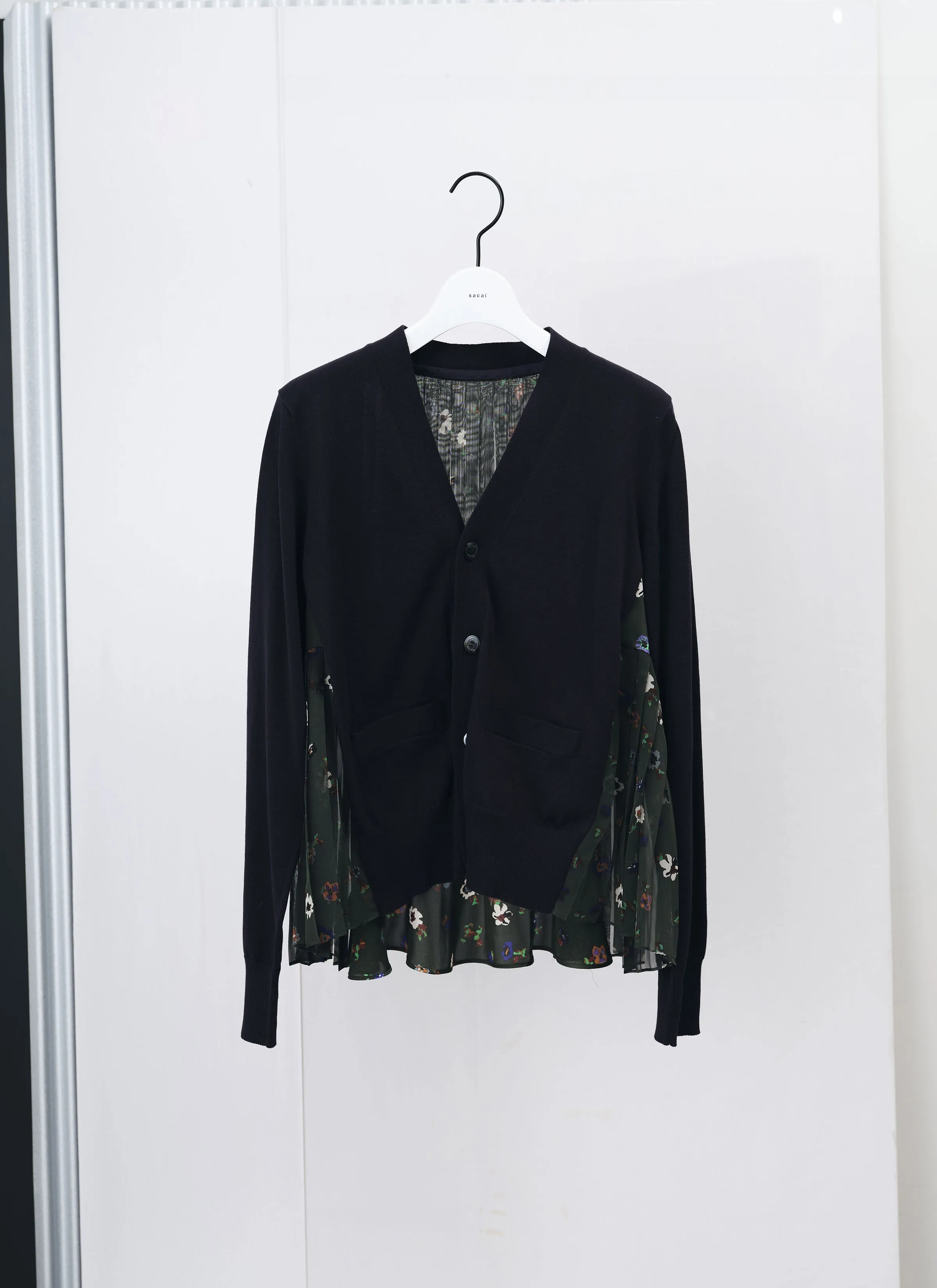 Floral Print x Cotton Knit Cardigan sold by Sacai