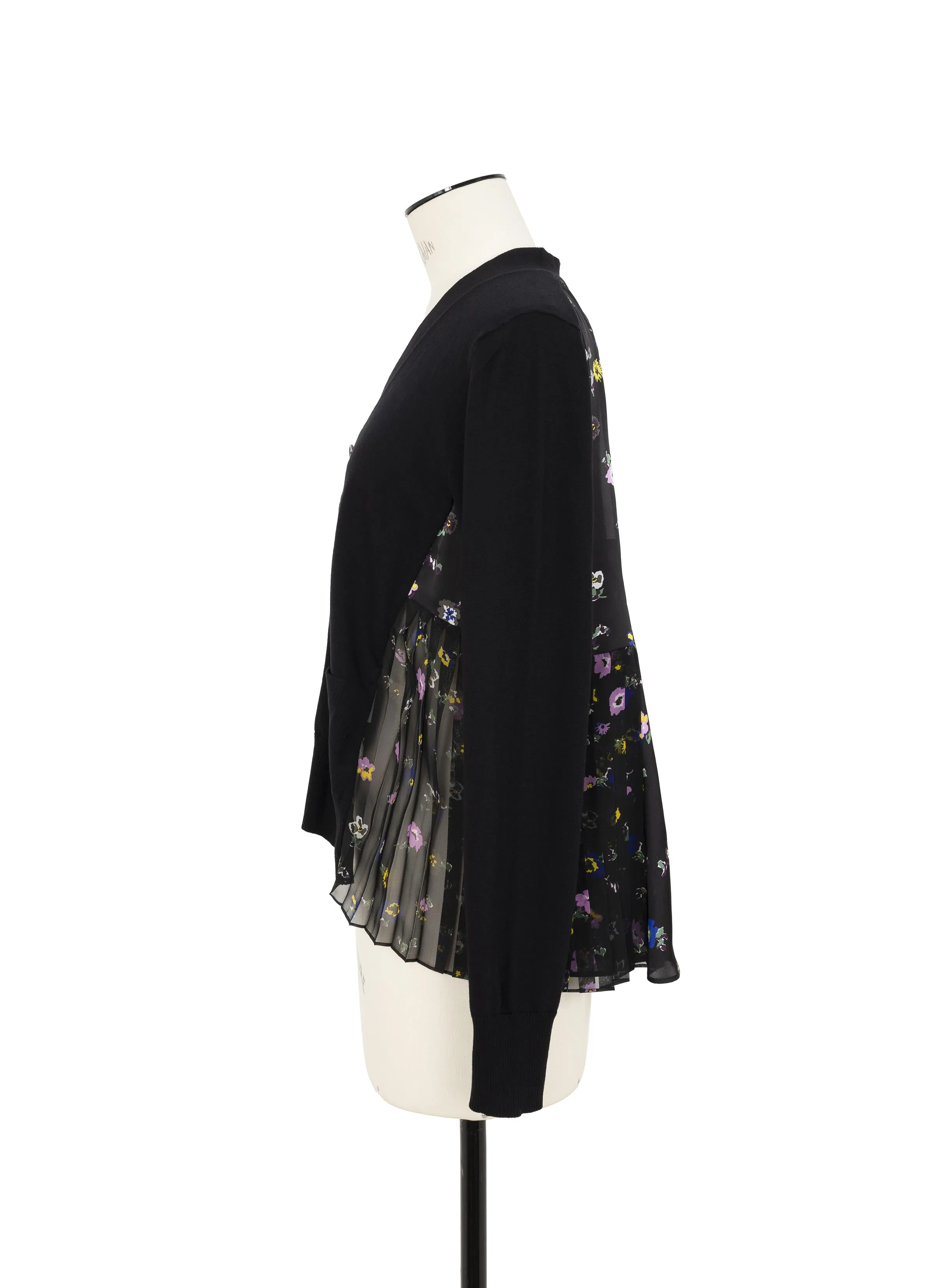 Floral Print x Cotton Knit Cardigan sold by Sacai product image thumbnail 3