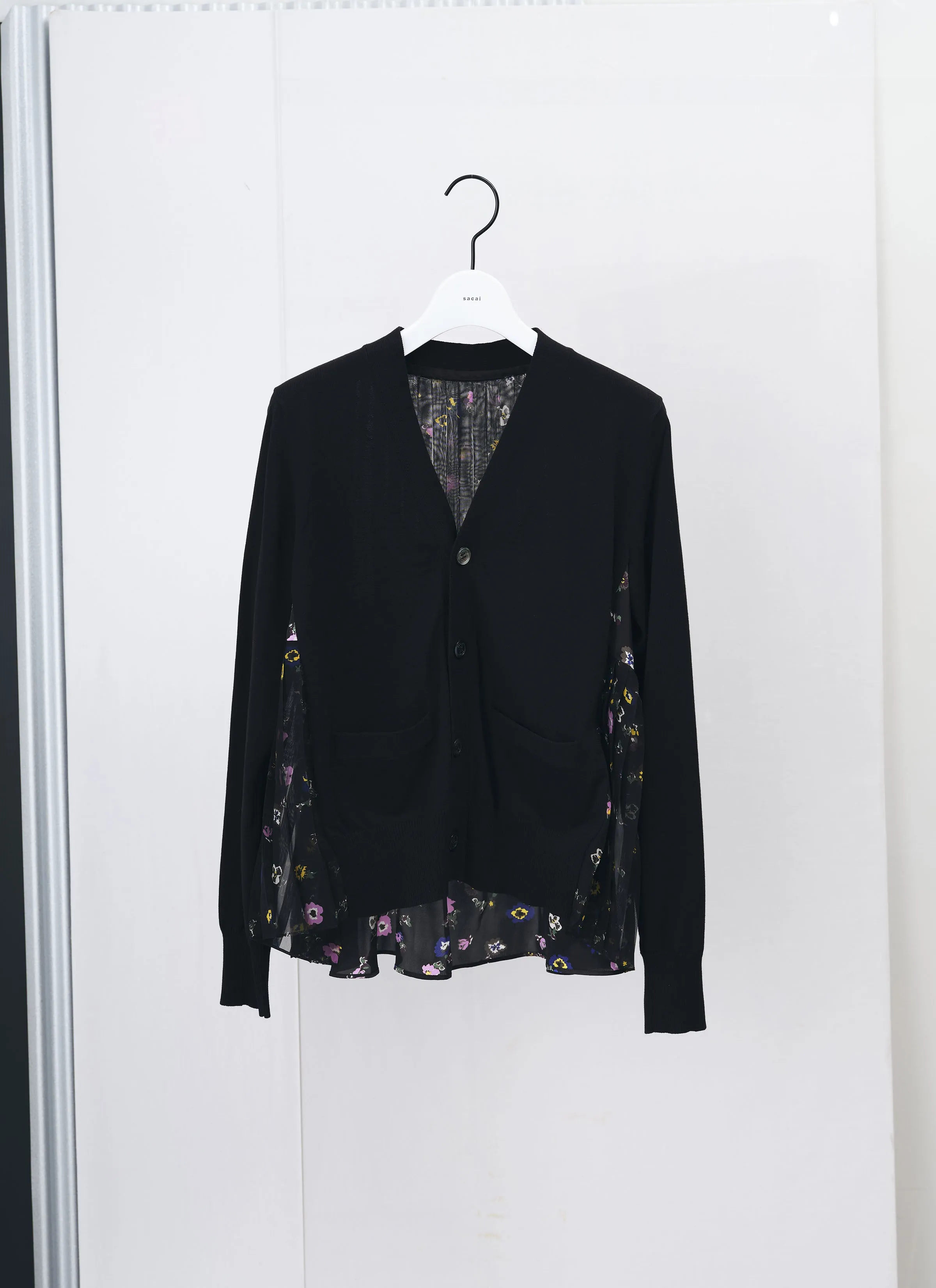 Floral Print x Cotton Knit Cardigan sold by Sacai
