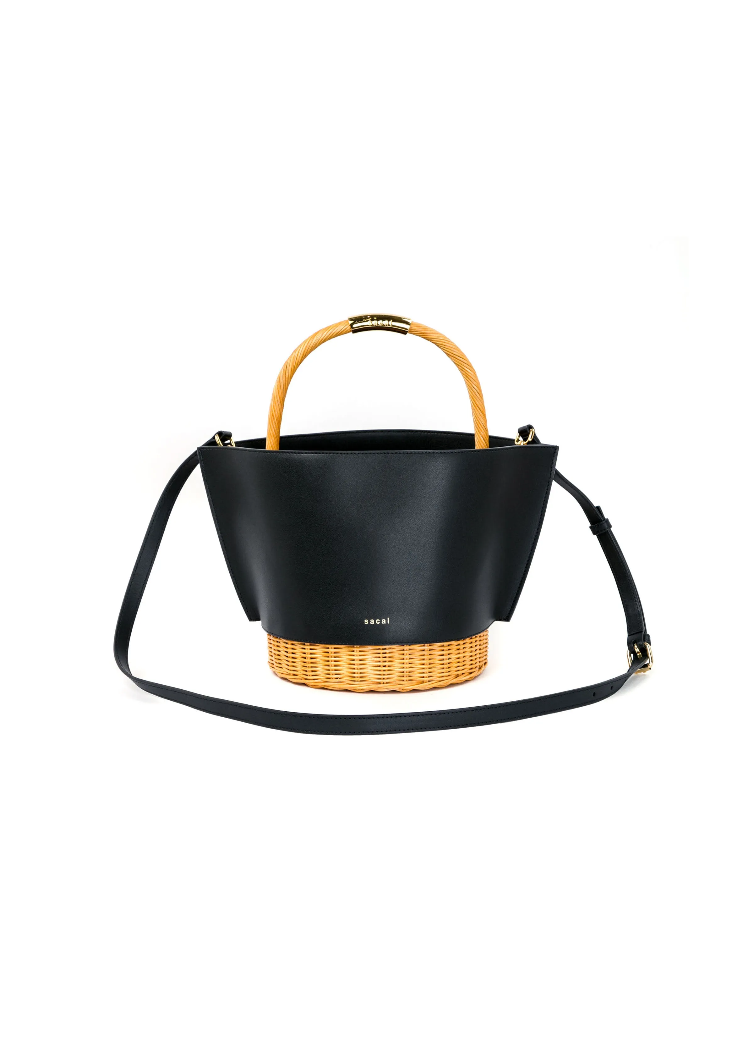 Leather x Rattan Basket Medium sold by Sacai