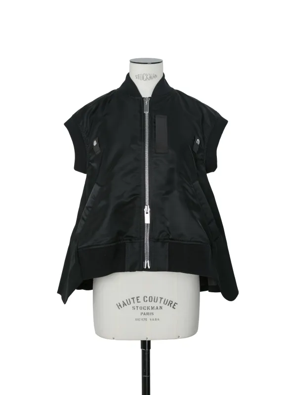 Nylon Twill x Wool Suiting Vest made by Sacai