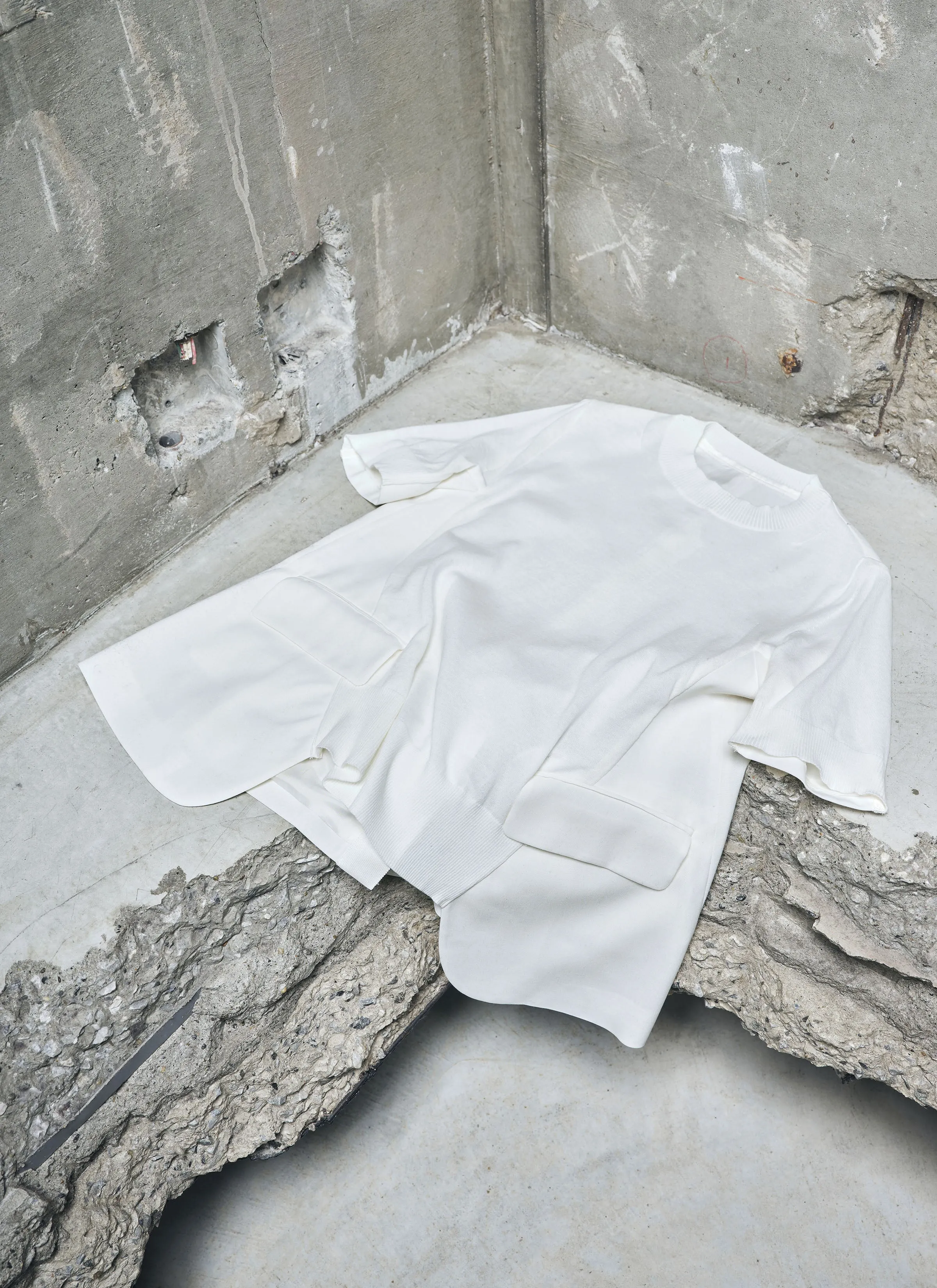 Wool Suiting x Cotton Knit Pullover sold by Sacai product image thumbnail 4