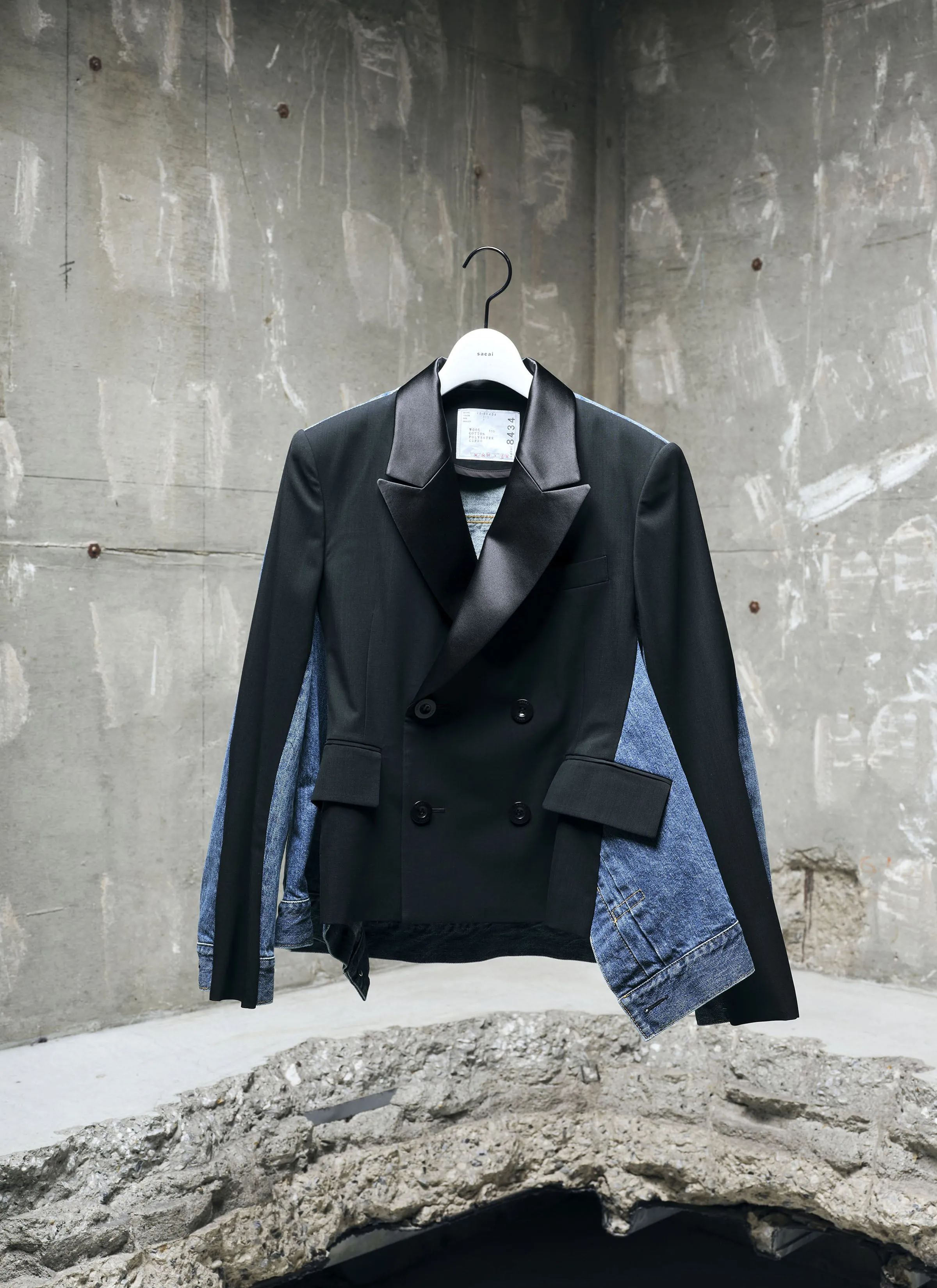 Wool Suiting x Denim Jacket sold by Sacai