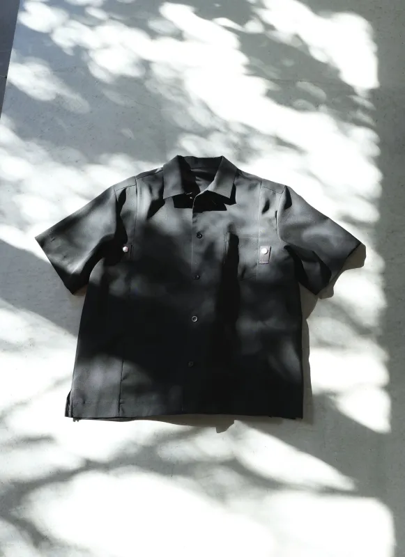 Wool Suiting x Nylon Twill Shirt sold by Sacai