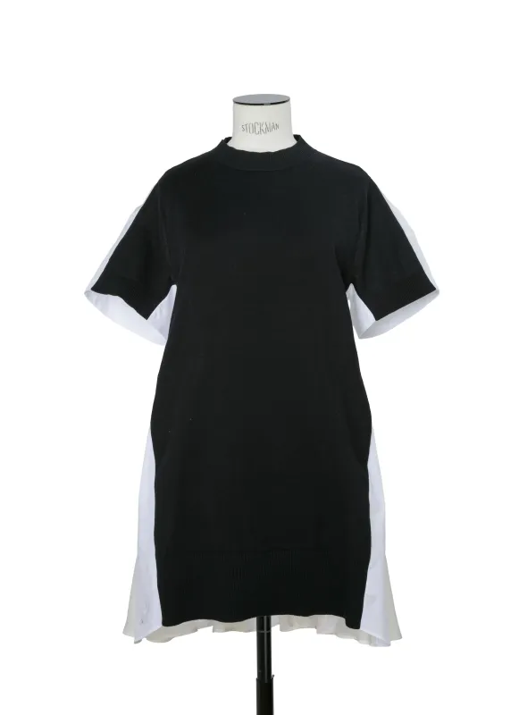 Poplin x Cotton Knit Dress made by Sacai