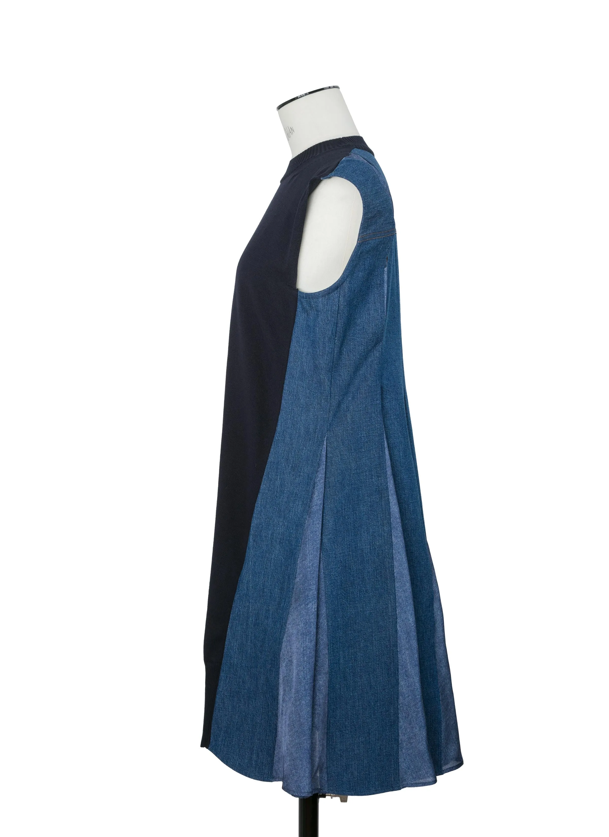 Denim x Knit Dress sold by Sacai product image thumbnail 2