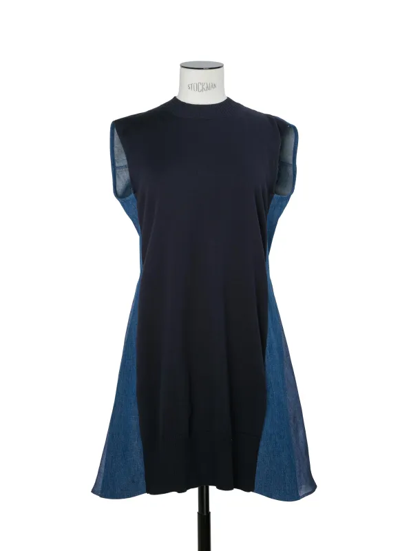 Denim x Knit Dress sold by Sacai