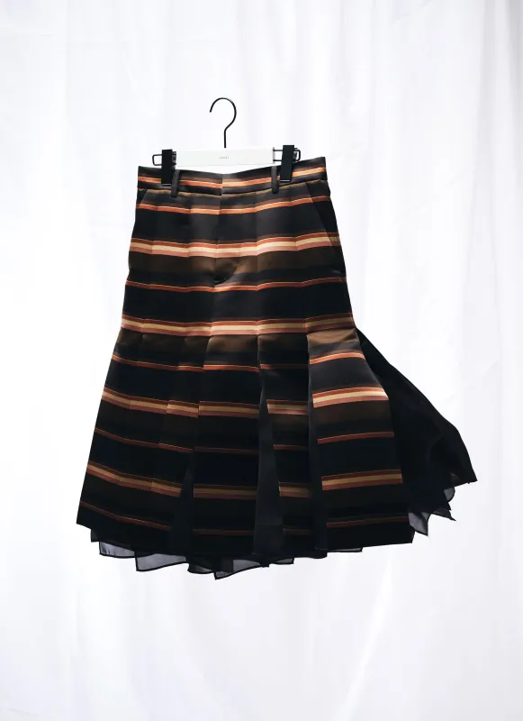 Horizontal Stripe Skirt made by Sacai