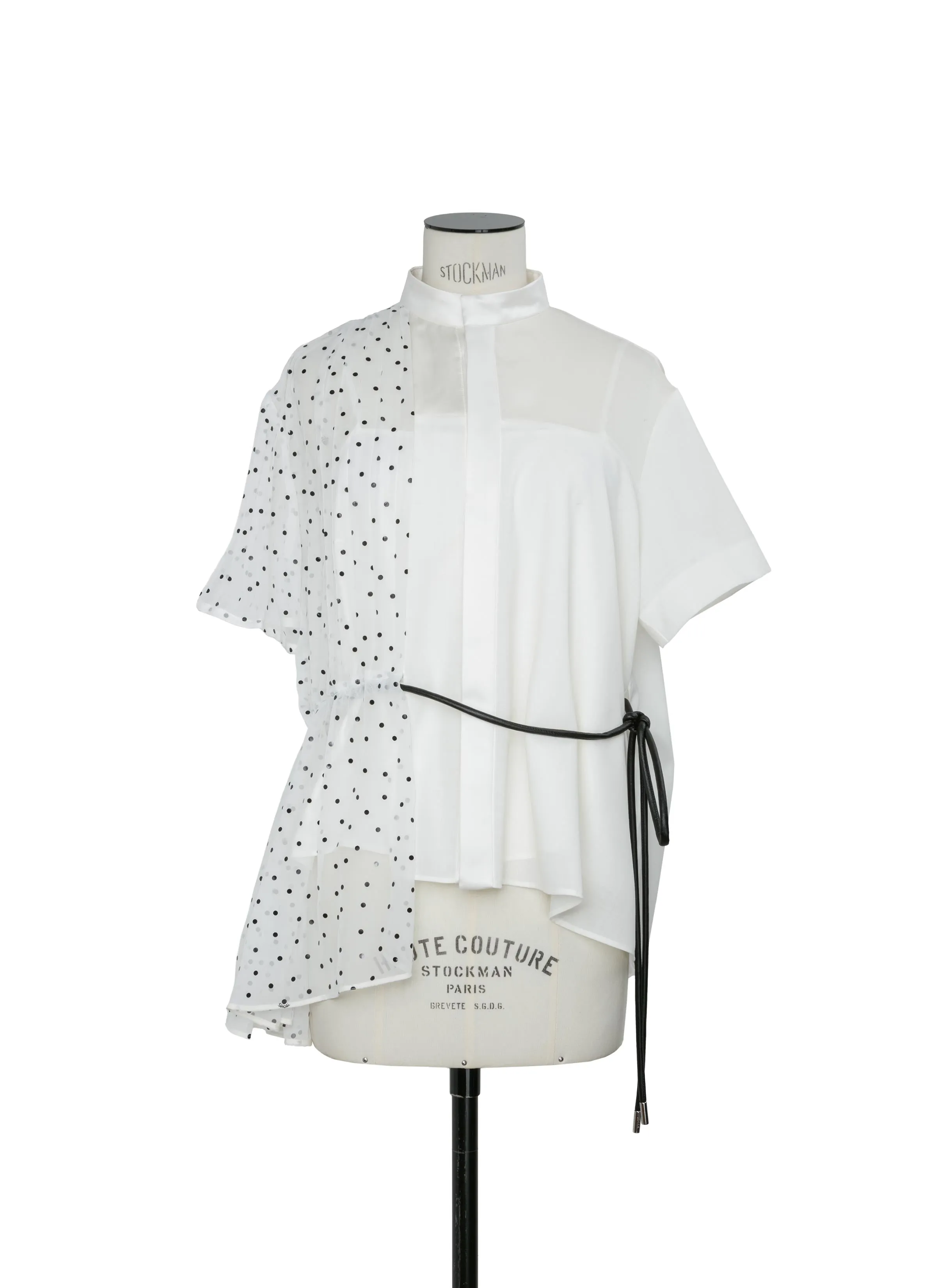 Wool Suiting x Polka Dot Blouse sold by Sacai product image thumbnail 2