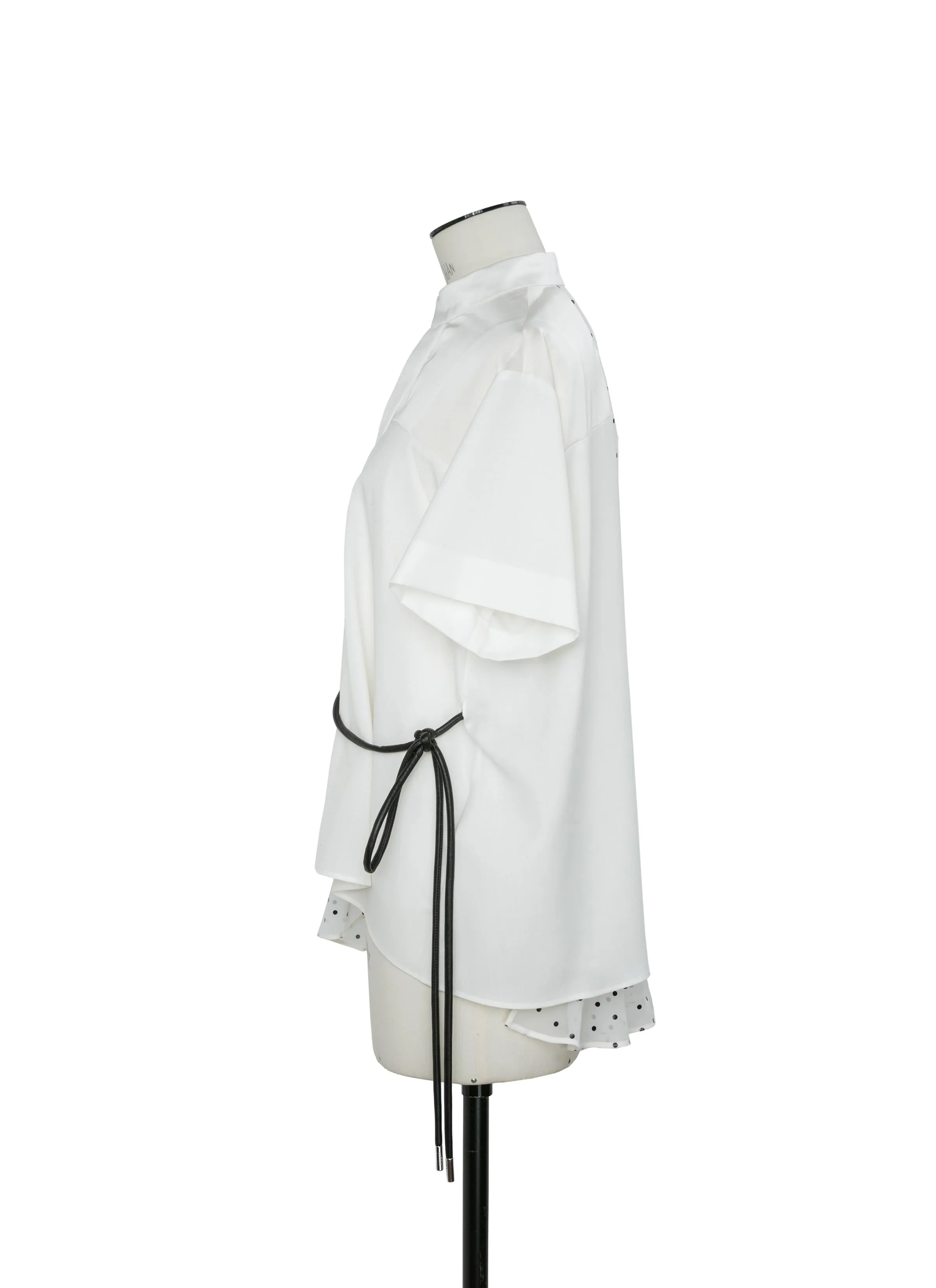 Wool Suiting x Polka Dot Blouse sold by Sacai product image thumbnail 3