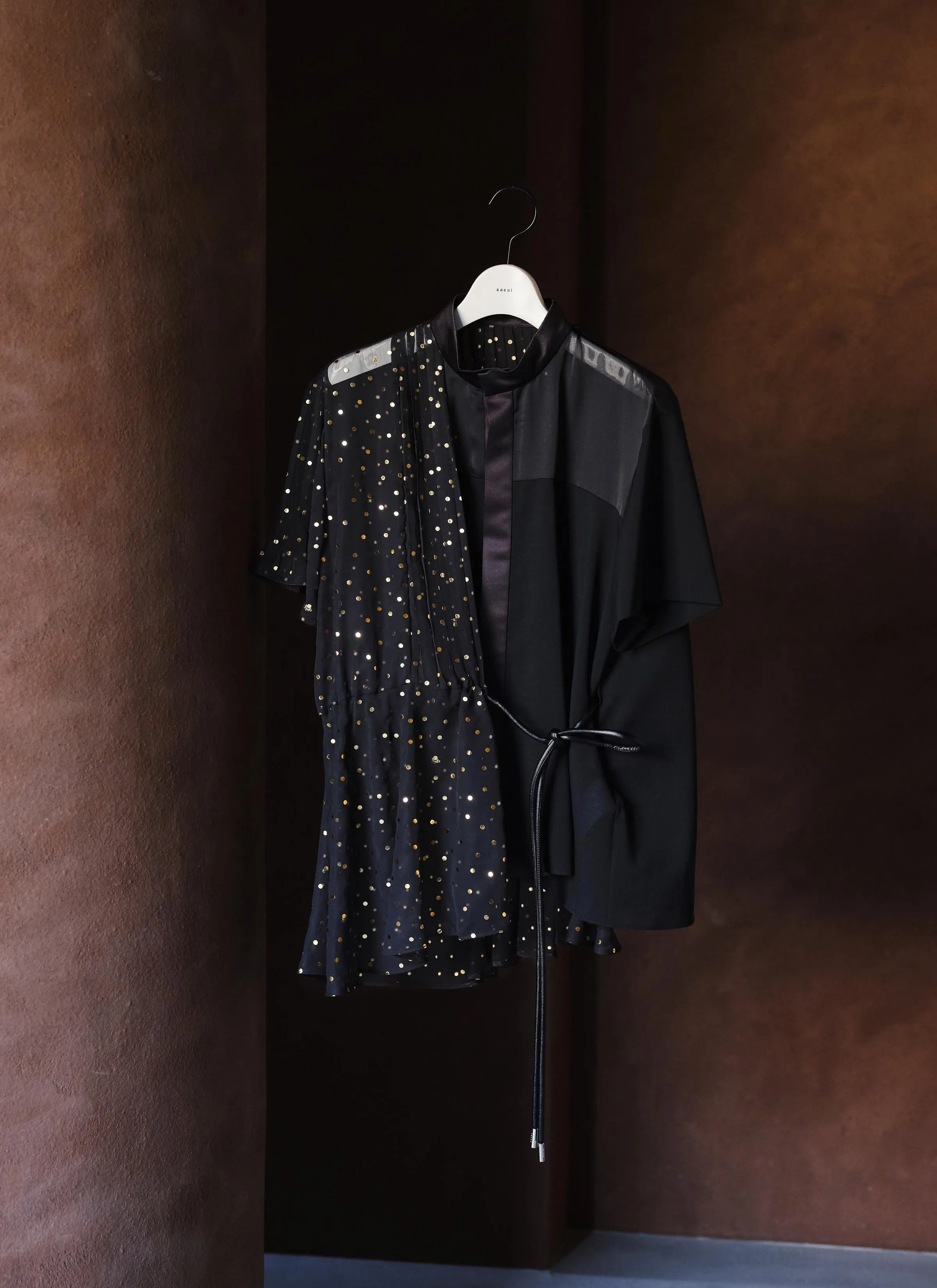 Wool Suiting x Polka Dot Blouse sold by Sacai product image thumbnail 4